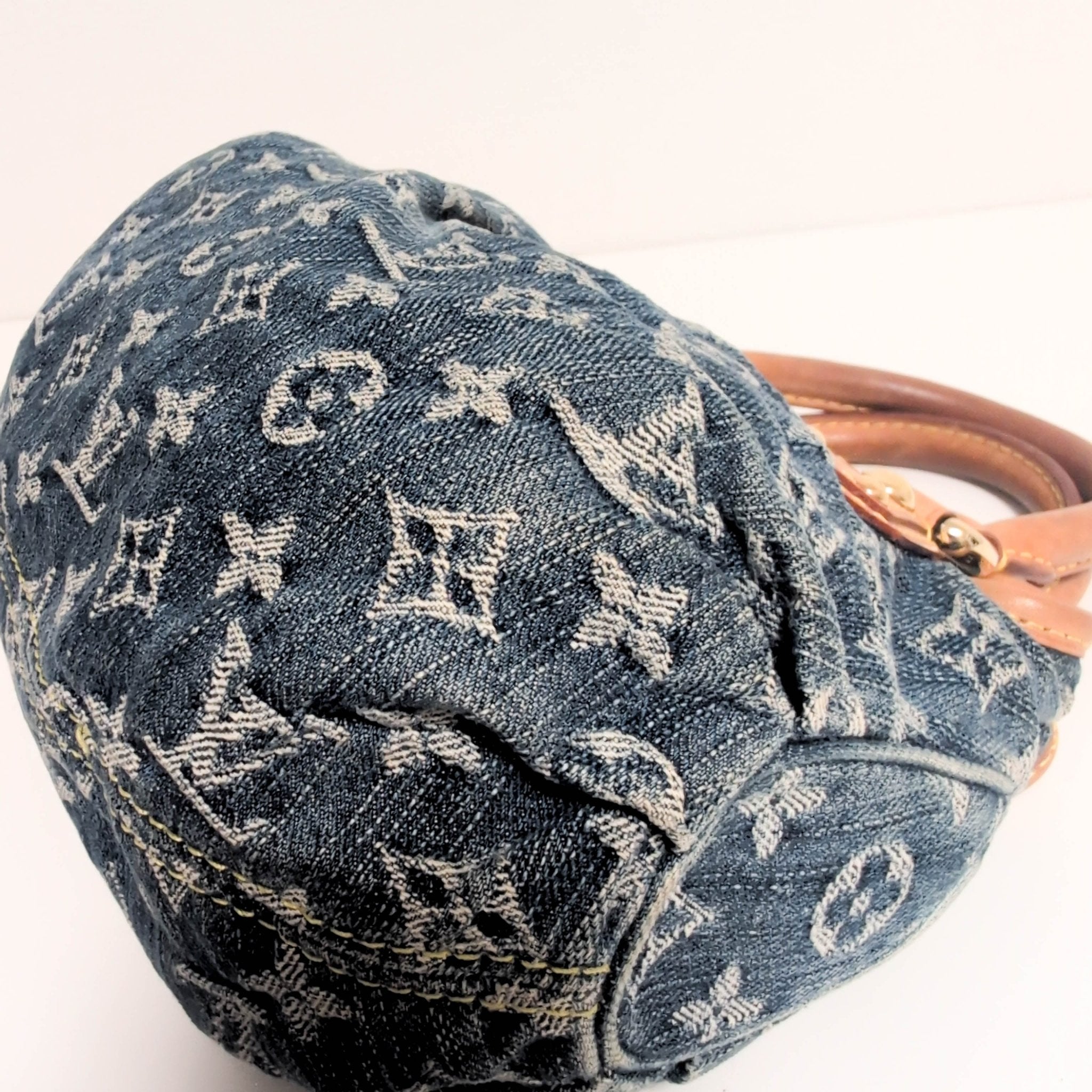 LOUIS VUITTON Pleaty Blue Denim Handbag, in , Sold by HIVE PRELOVED - Handle Bags, ,