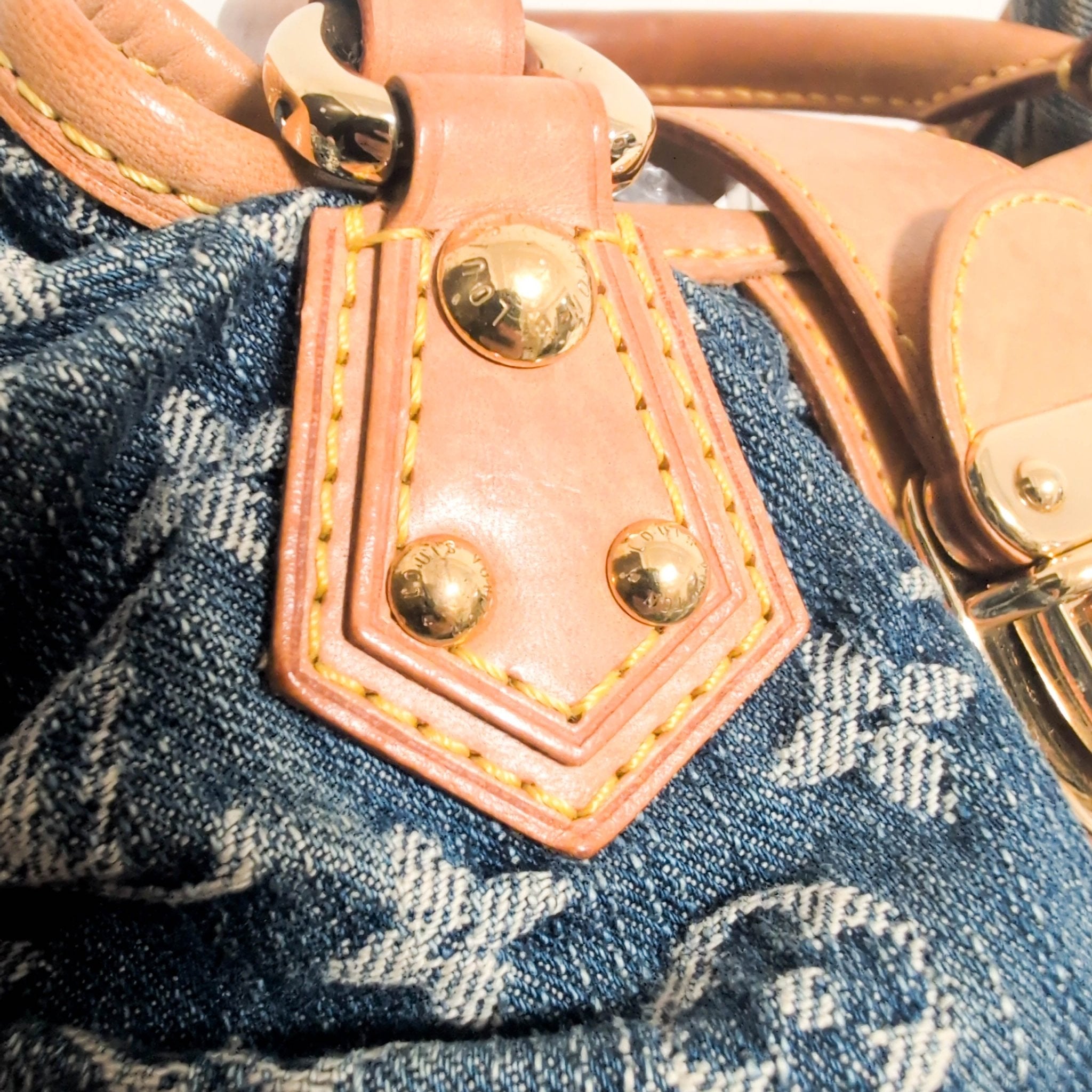 LOUIS VUITTON Pleaty Blue Denim Handbag, in , Sold by HIVE PRELOVED - Handle Bags, ,