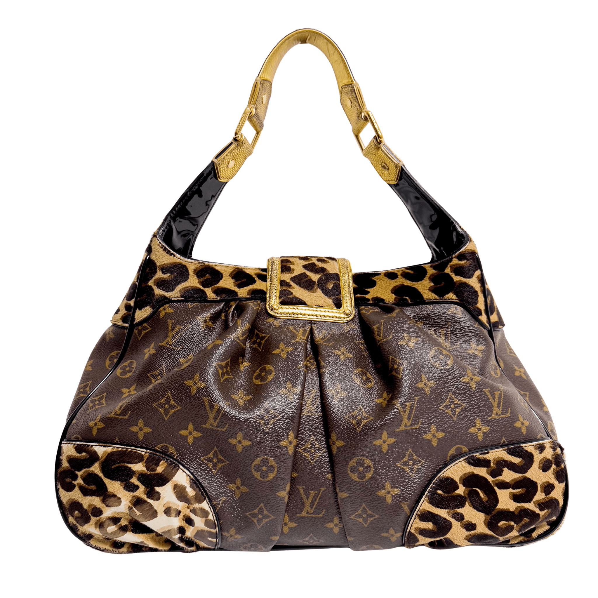 LOUIS VUITTON Polly Brown Monogram Pony Hair Leopard Print Shoulder Bag, in , Sold by HIVE PRELOVED - Shoulder Bags, ,