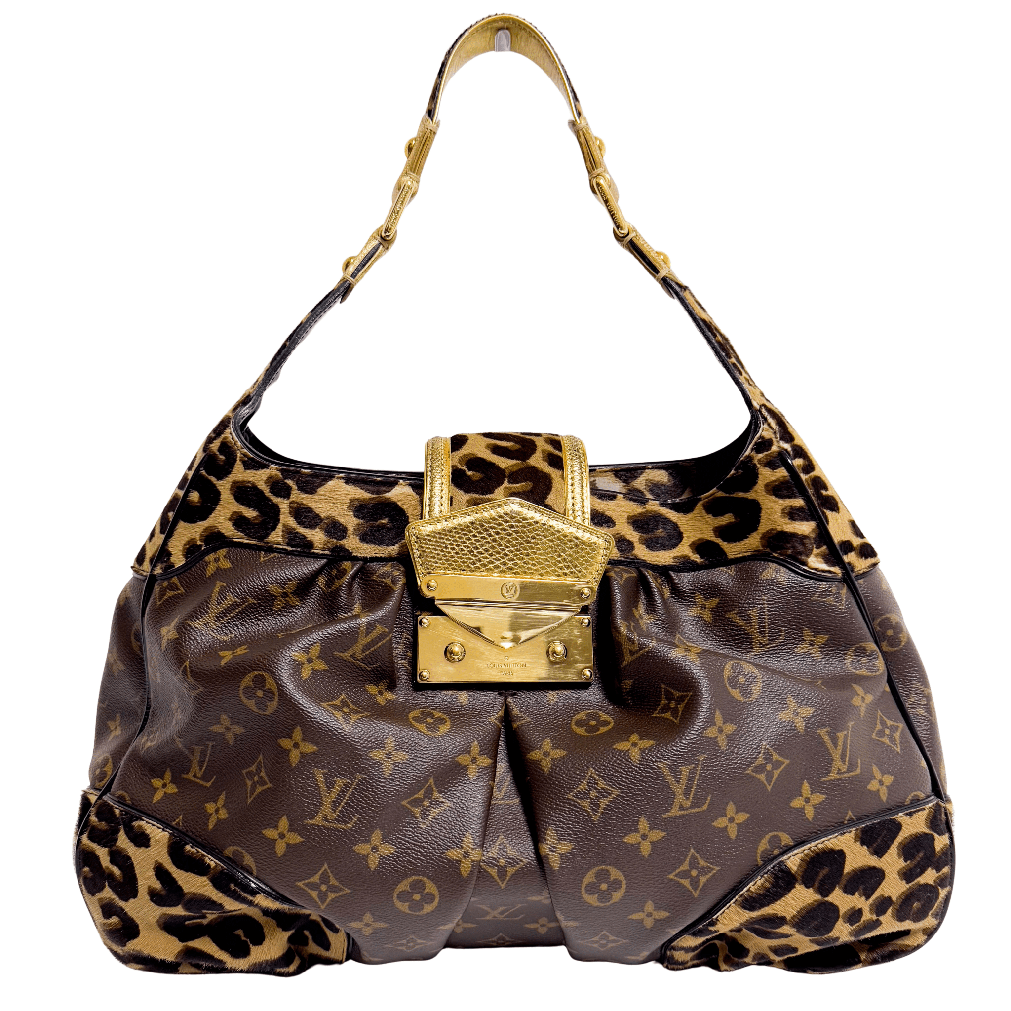 LOUIS VUITTON Polly Brown Monogram Pony Hair Leopard Print Shoulder Bag, in , Sold by HIVE PRELOVED - Shoulder Bags, ,