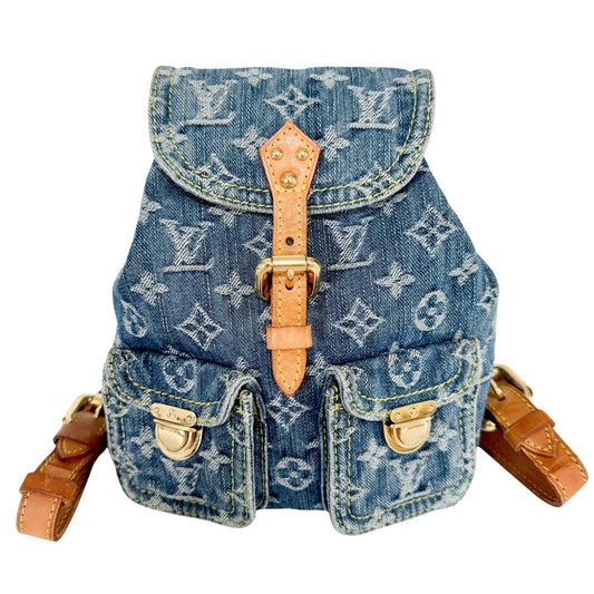 LOUIS VUITTON Sac a Dos PM Blue Monogram Denim, in , Sold by HIVE PRELOVED - Backpacks, ,