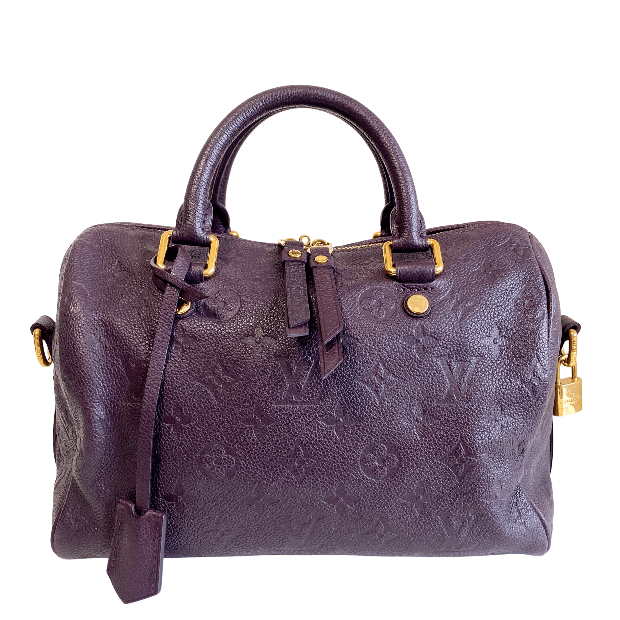 LOUIS VUITTON Speedy Bandoulière 30 Purple Monogram Empreinte, in , Sold by HIVE PRELOVED - Crossbody bags, Handle Bags,
