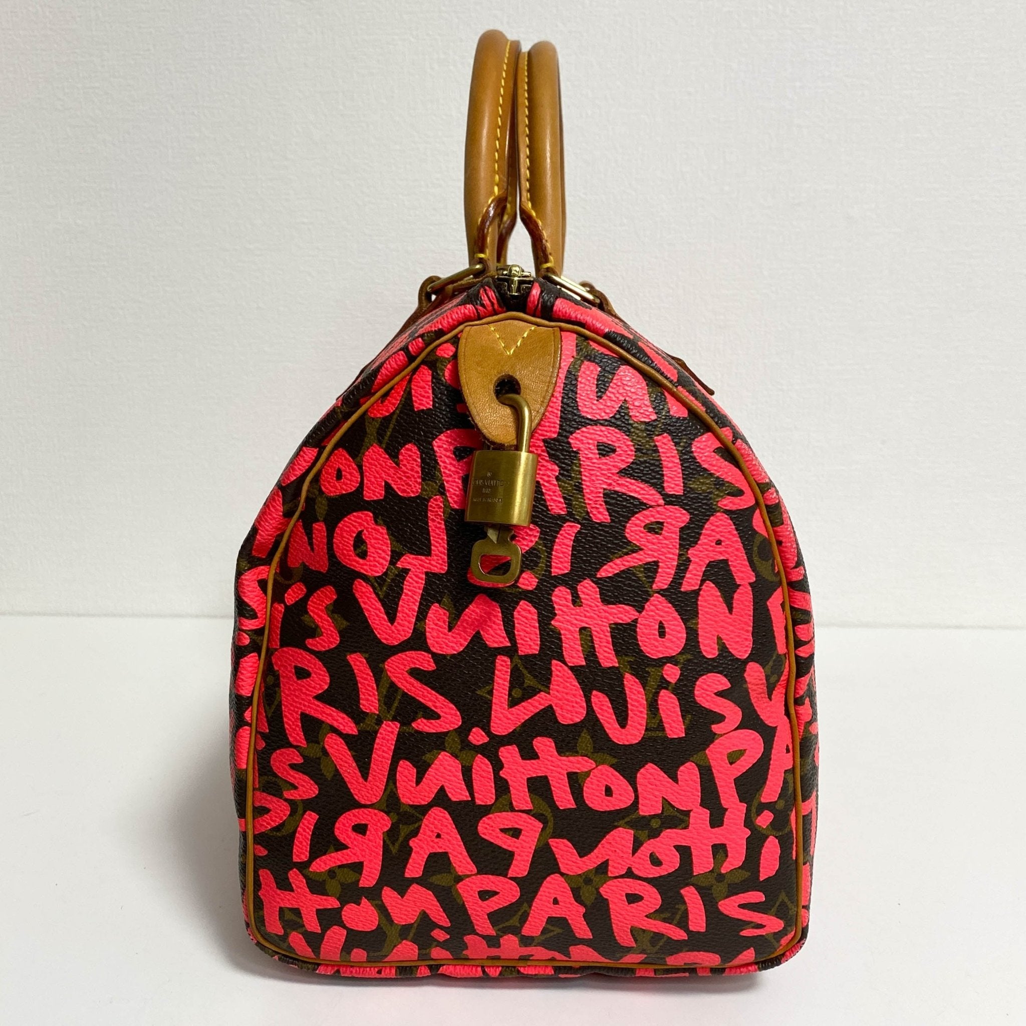 LOUIS VUITTON Stephen Sprouse Monogram Graffiti Speedy 30 Pink, in , Sold by HIVE PRELOVED - Handle Bags, ,