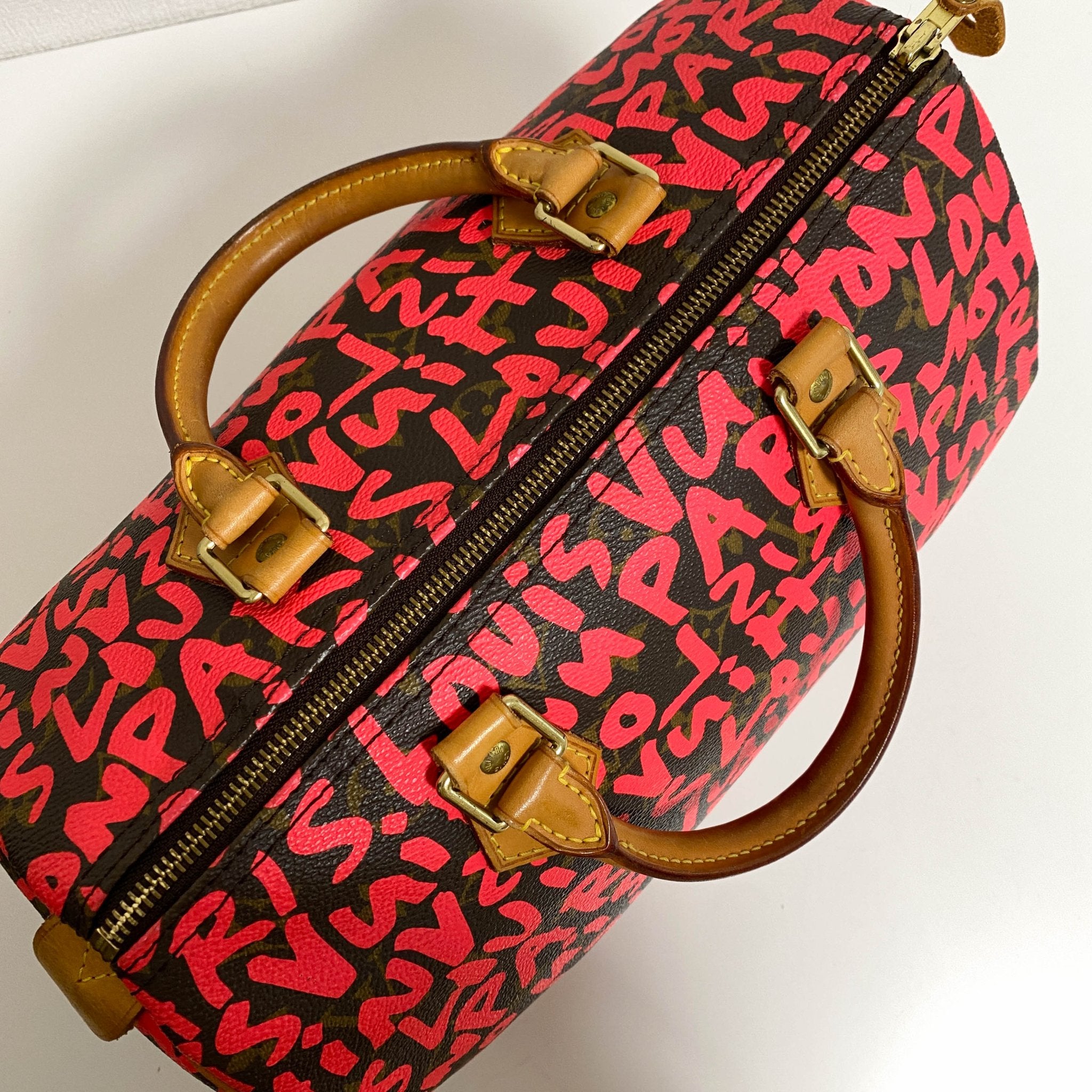 LOUIS VUITTON Stephen Sprouse Monogram Graffiti Speedy 30 Pink, in , Sold by HIVE PRELOVED - Handle Bags, ,