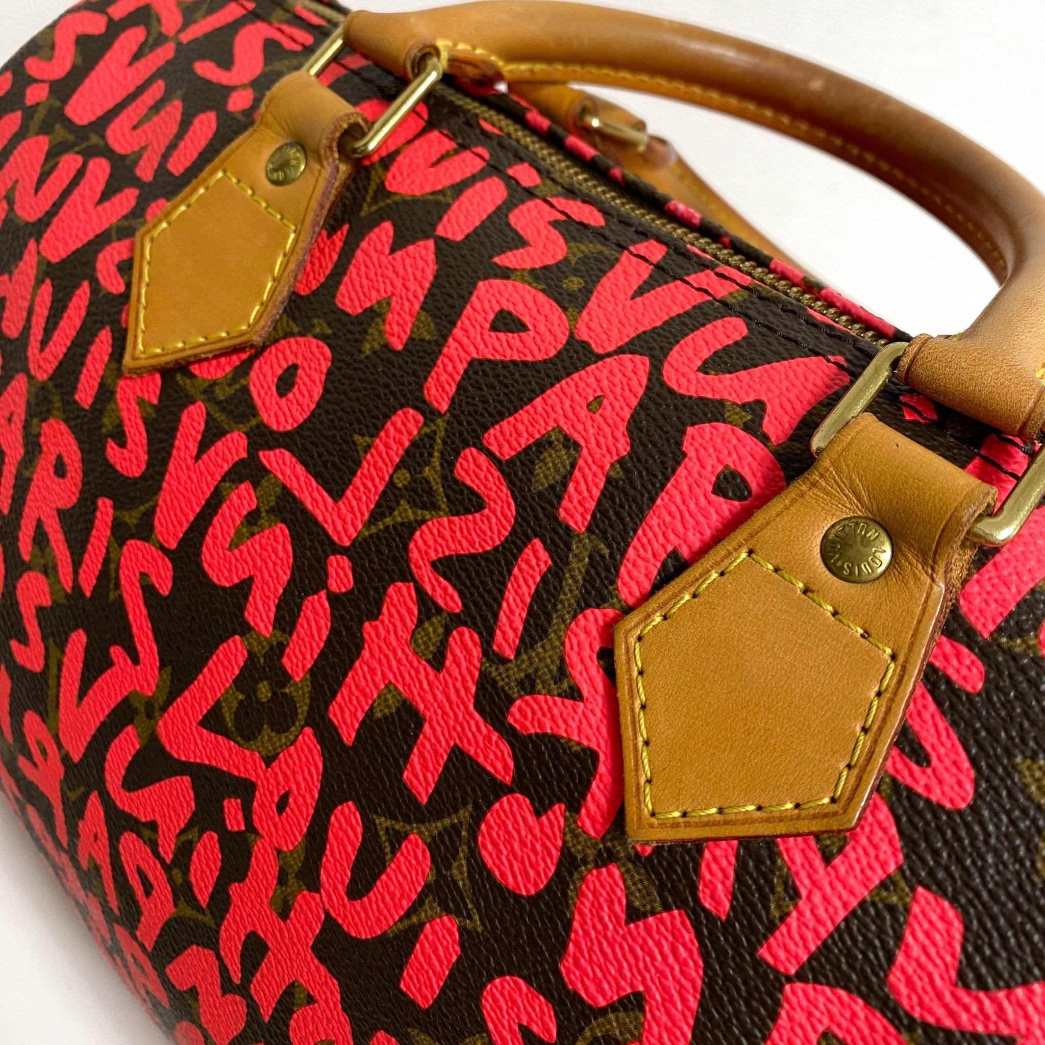 LOUIS VUITTON Stephen Sprouse Monogram Graffiti Speedy 30 Pink, in , Sold by HIVE PRELOVED - Handle Bags, ,