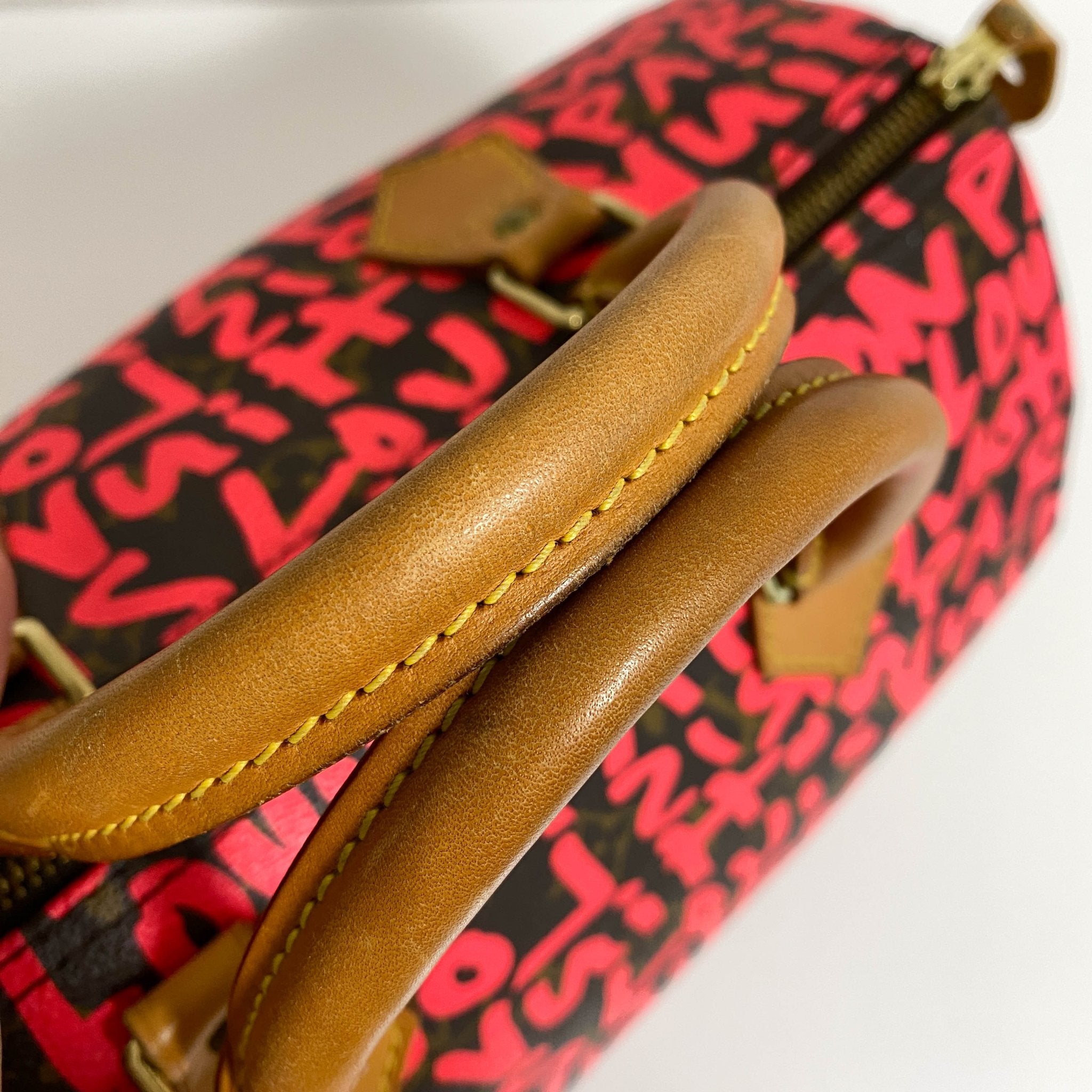 LOUIS VUITTON Stephen Sprouse Monogram Graffiti Speedy 30 Pink, in , Sold by HIVE PRELOVED - Handle Bags, ,