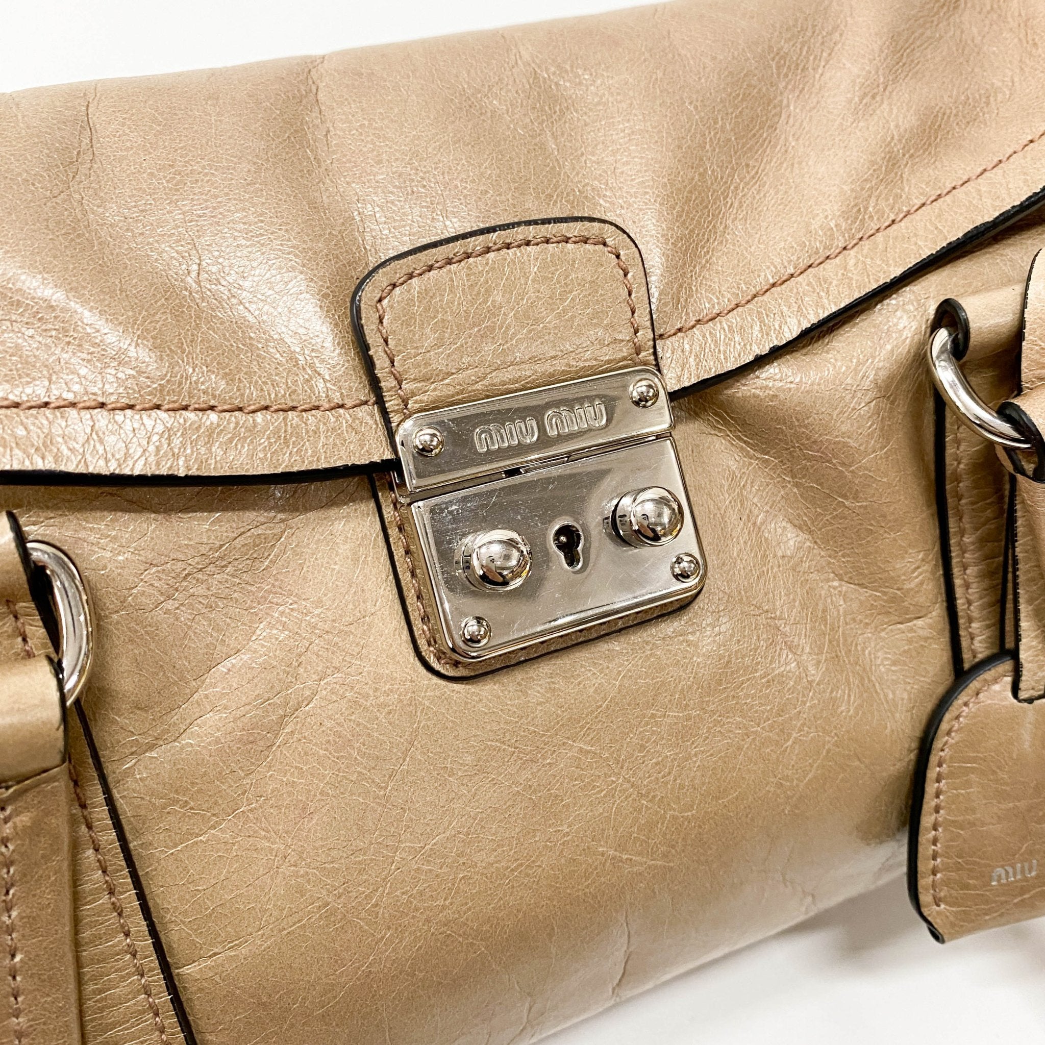 MIU MIU Archive Beige Shoulder Bag, in , Sold by HIVE PRELOVED - Shoulder Bags, ,