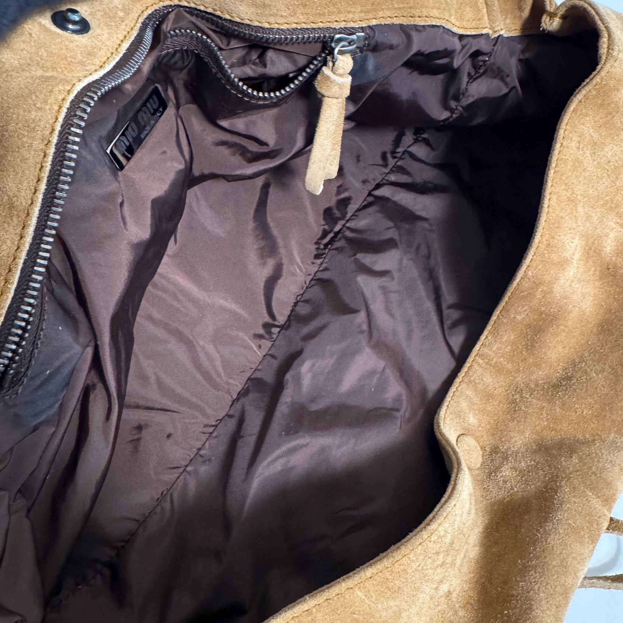 MIU MIU Archive Beige Suede Shoulder Bag, in , Sold by HIVE PRELOVED - Shoulder Bags, ,