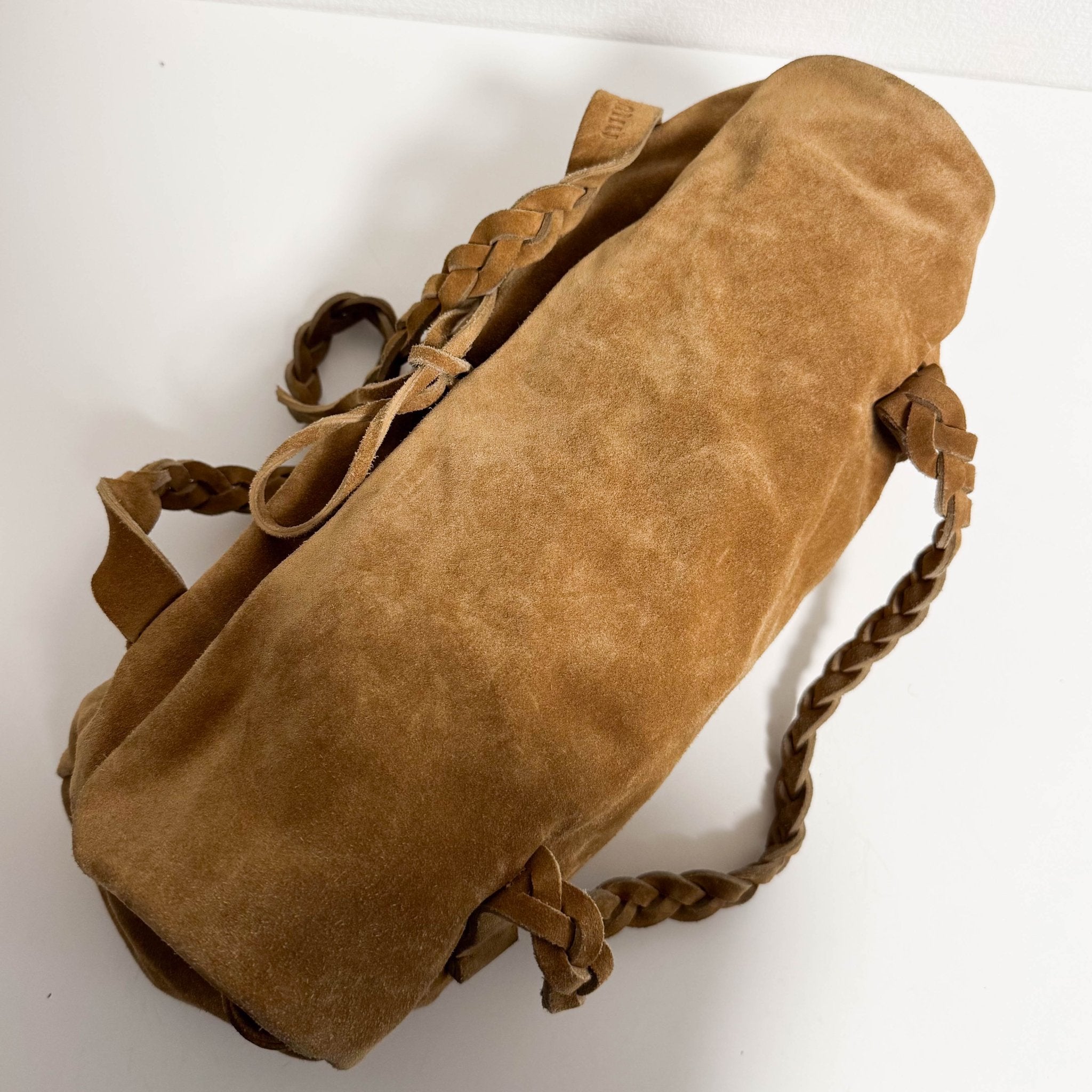 MIU MIU Archive Beige Suede Shoulder Bag, in , Sold by HIVE PRELOVED - Shoulder Bags, ,