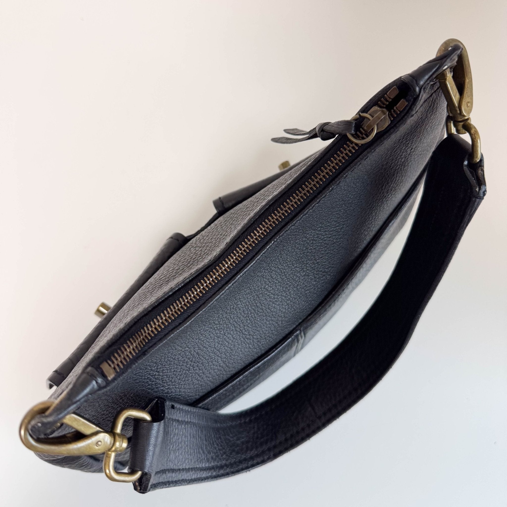 MIU MIU Archive Black Leather Hobo Shoulder Bag, in , Sold by HIVE PRELOVED - Shoulder Bags, ,