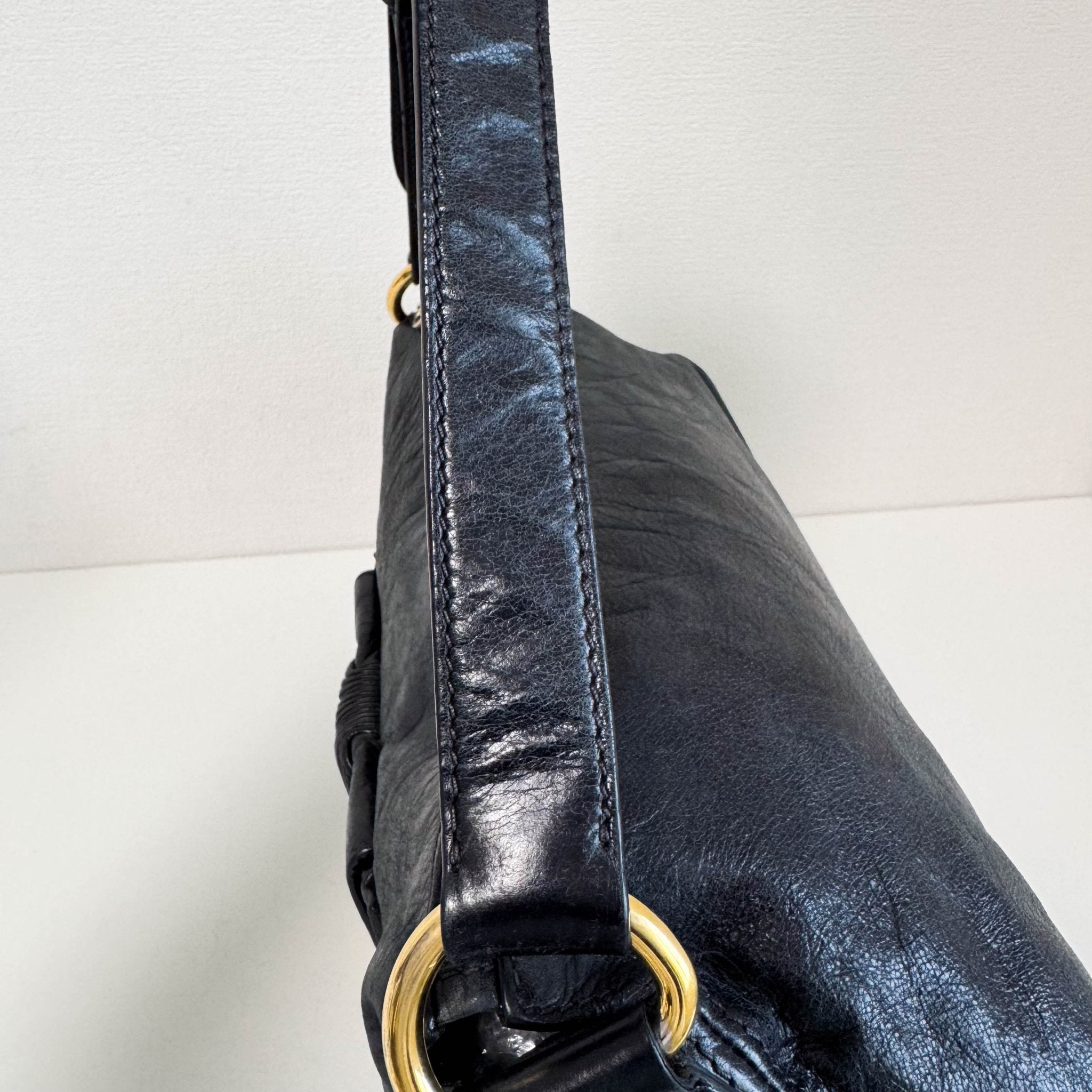 MIU MIU Archive Black Leather Shoulder Bag, in , Sold by HIVE PRELOVED - Shoulder Bags, ,