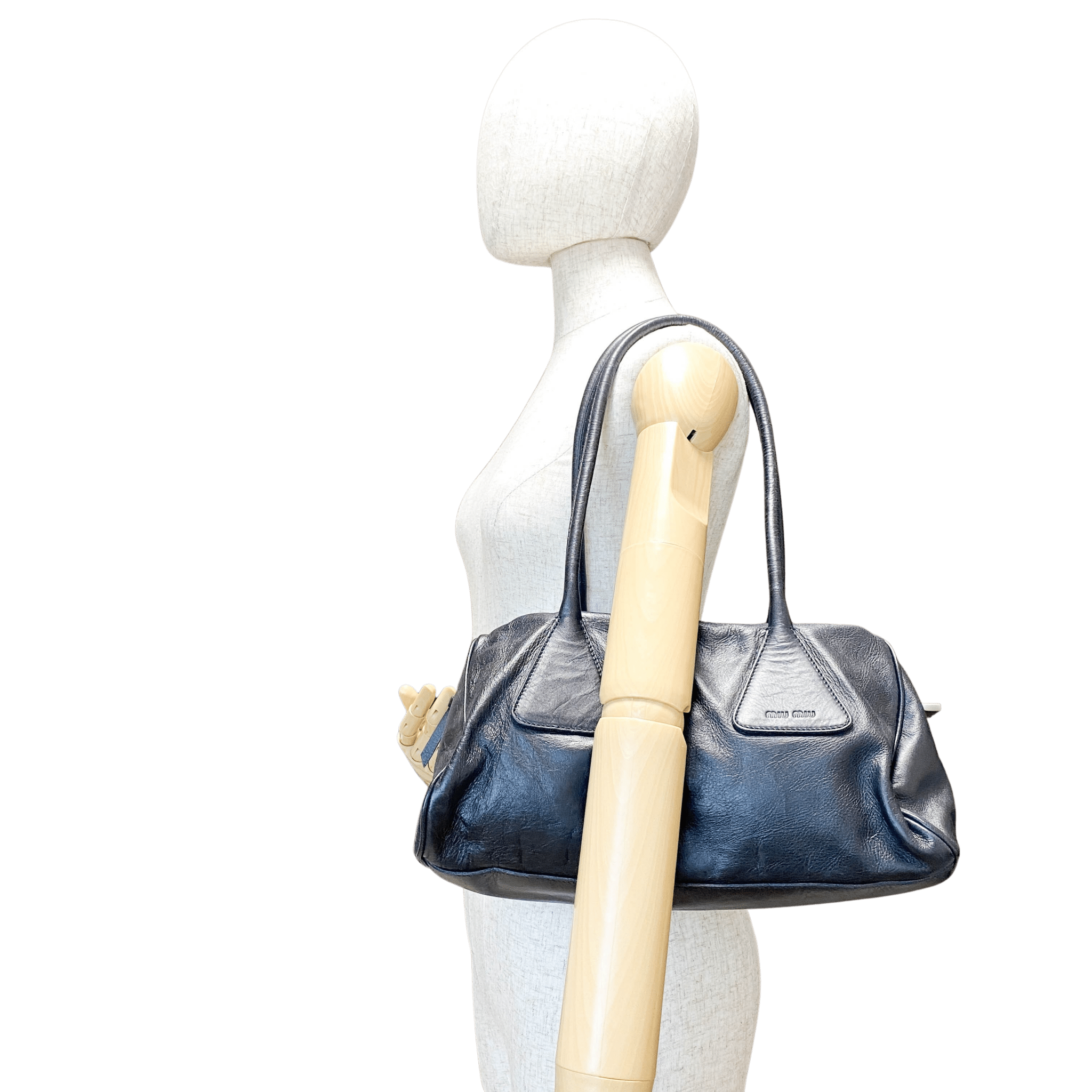 MIU MIU Archive Black Leather Shoulder Bag, in , Sold by HIVE PRELOVED - Shoulder Bags, ,