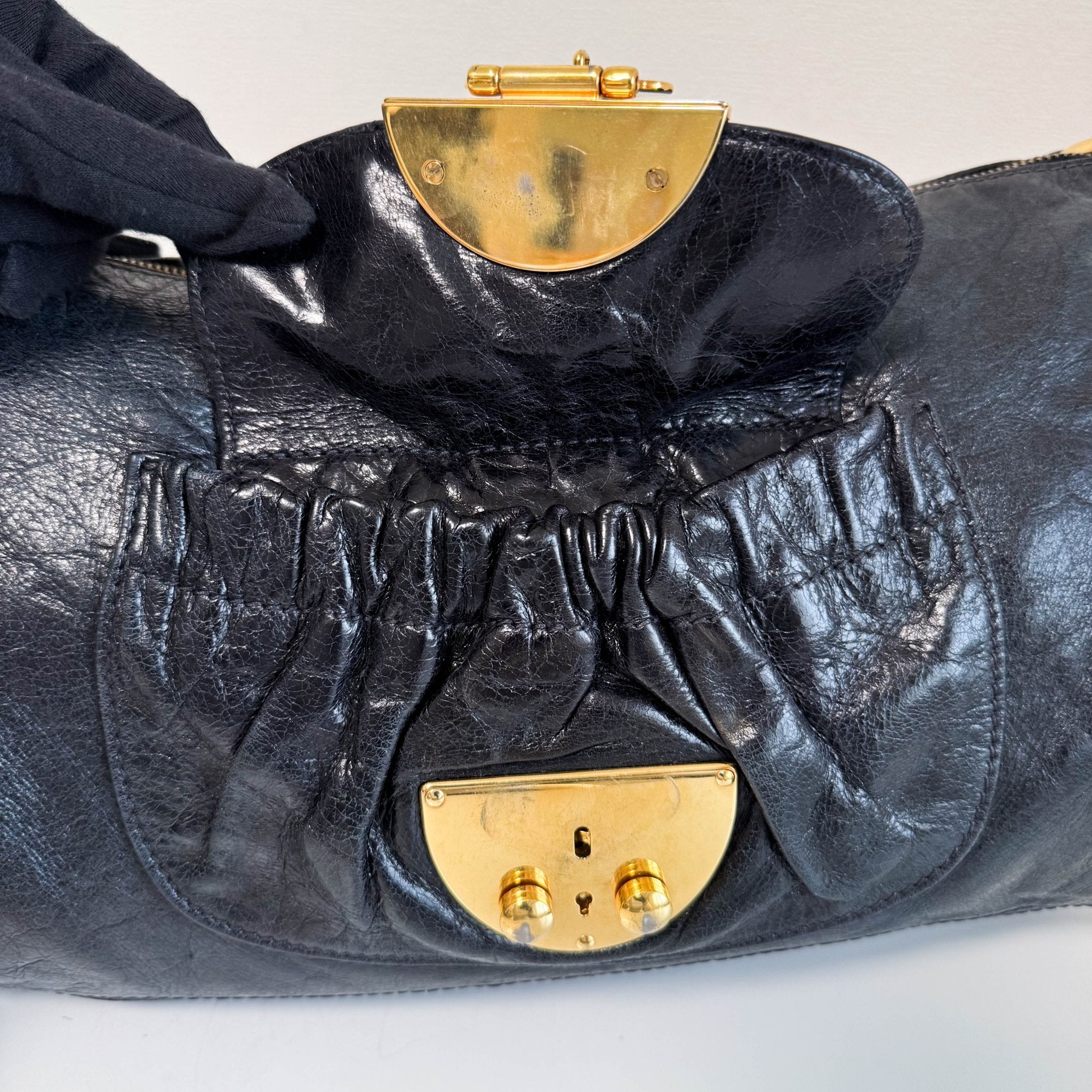 MIU MIU Archive Black Leather Shoulder Bag, in , Sold by HIVE PRELOVED - Shoulder Bags, ,