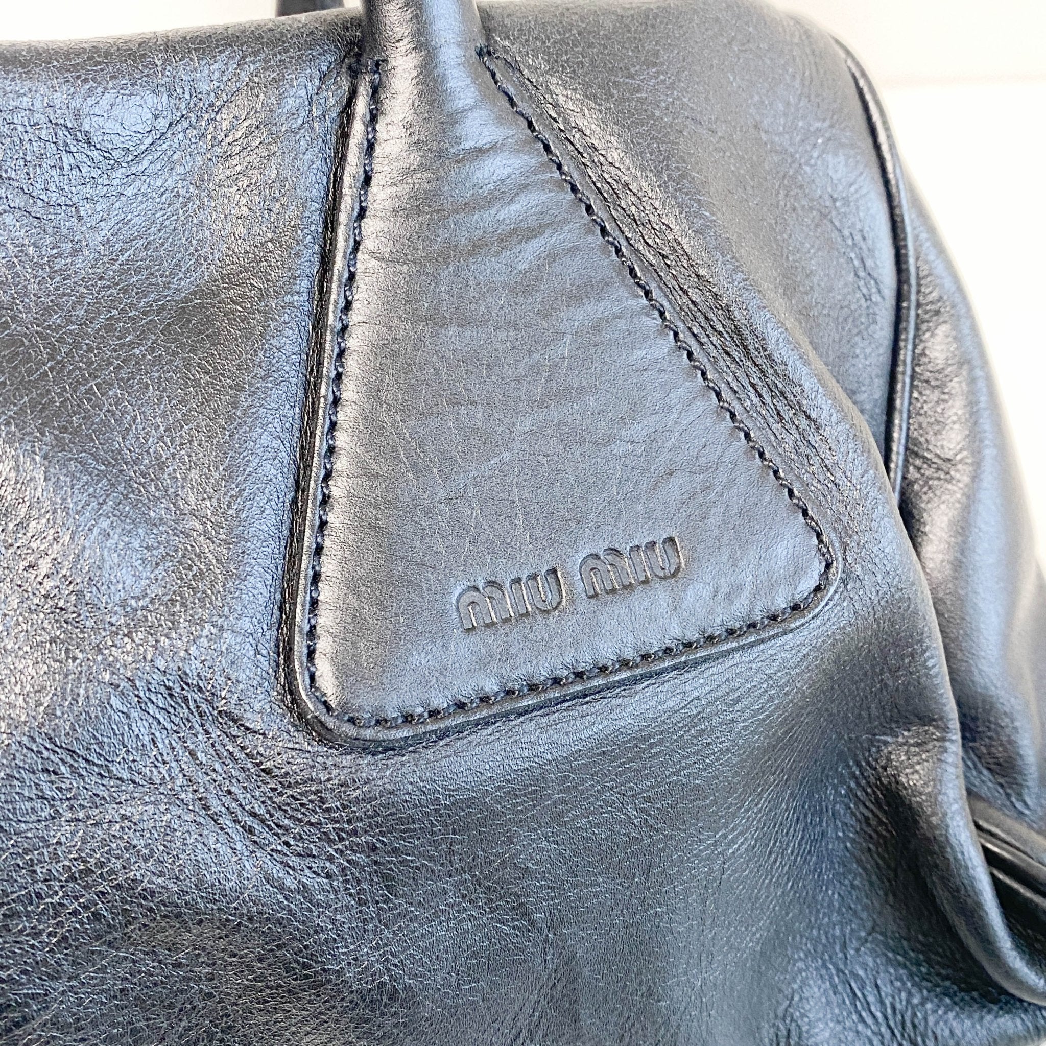 MIU MIU Archive Black Leather Shoulder Bag, in , Sold by HIVE PRELOVED - Shoulder Bags, ,