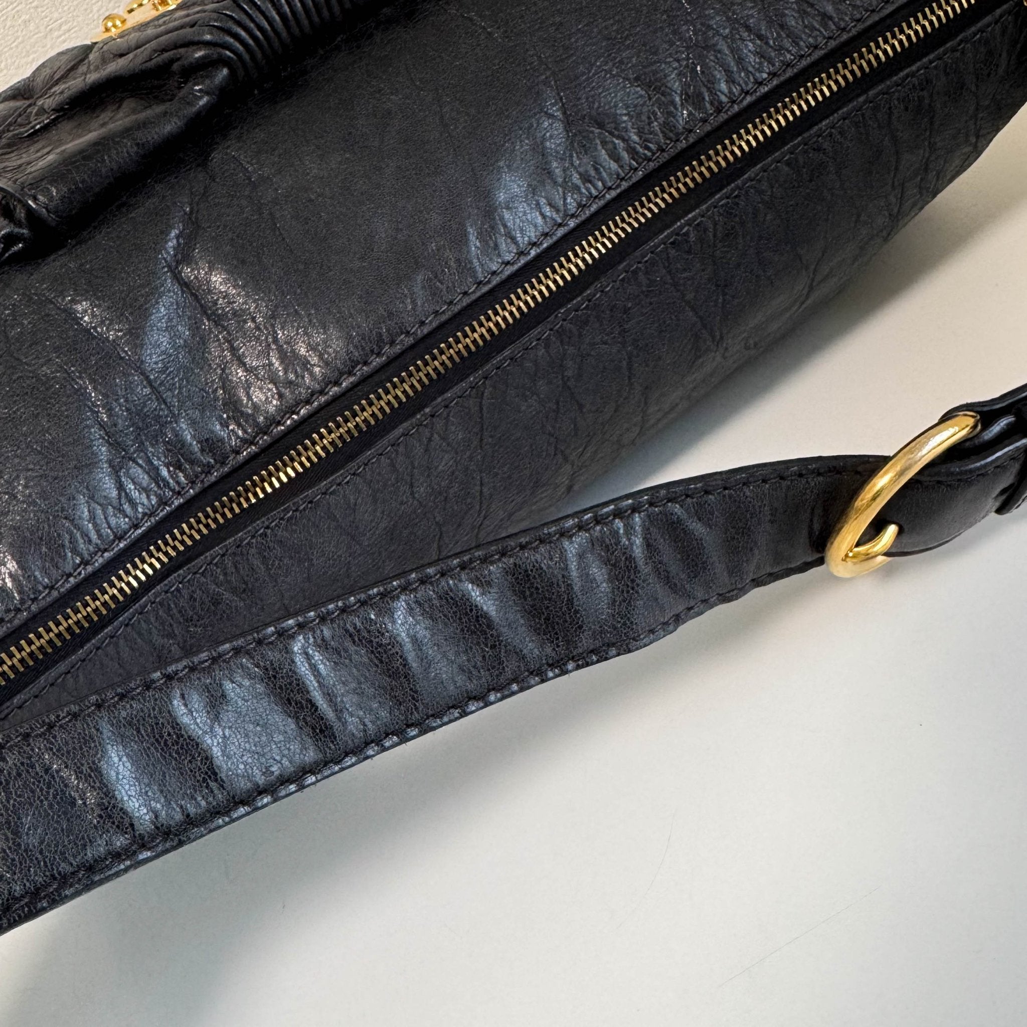 MIU MIU Archive Black Leather Shoulder Bag, in , Sold by HIVE PRELOVED - Shoulder Bags, ,