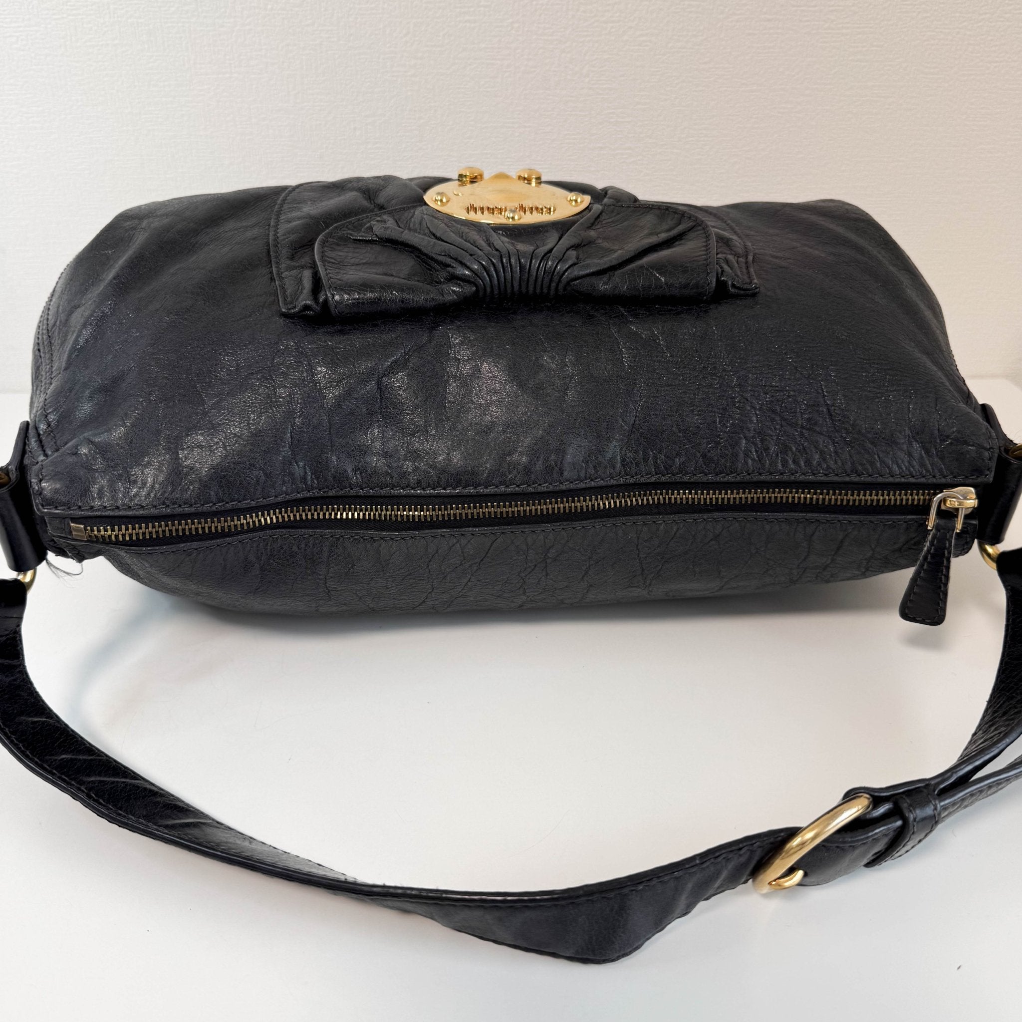 MIU MIU Archive Black Leather Shoulder Bag, in , Sold by HIVE PRELOVED - Shoulder Bags, ,