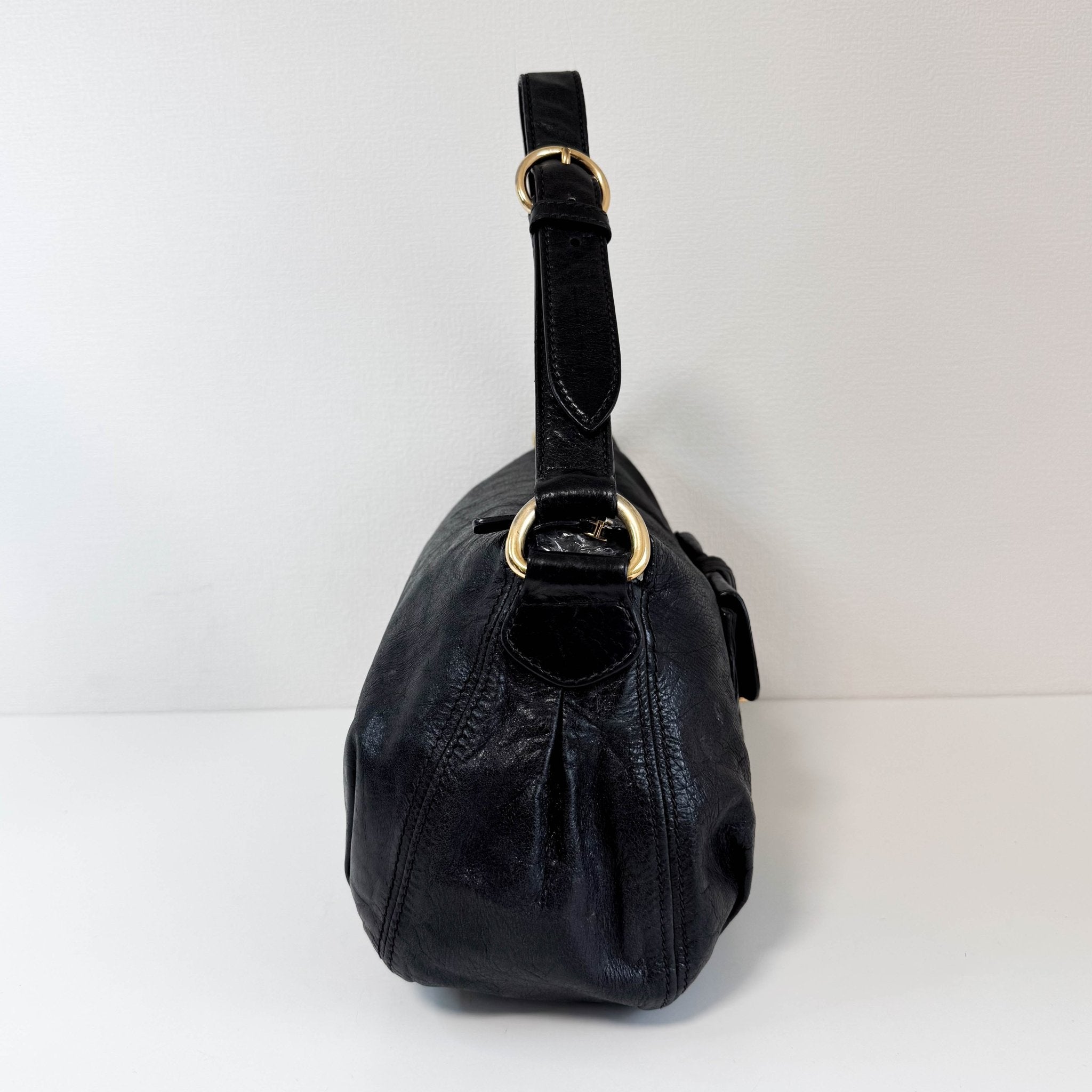 MIU MIU Archive Black Leather Shoulder Bag, in , Sold by HIVE PRELOVED - Shoulder Bags, ,