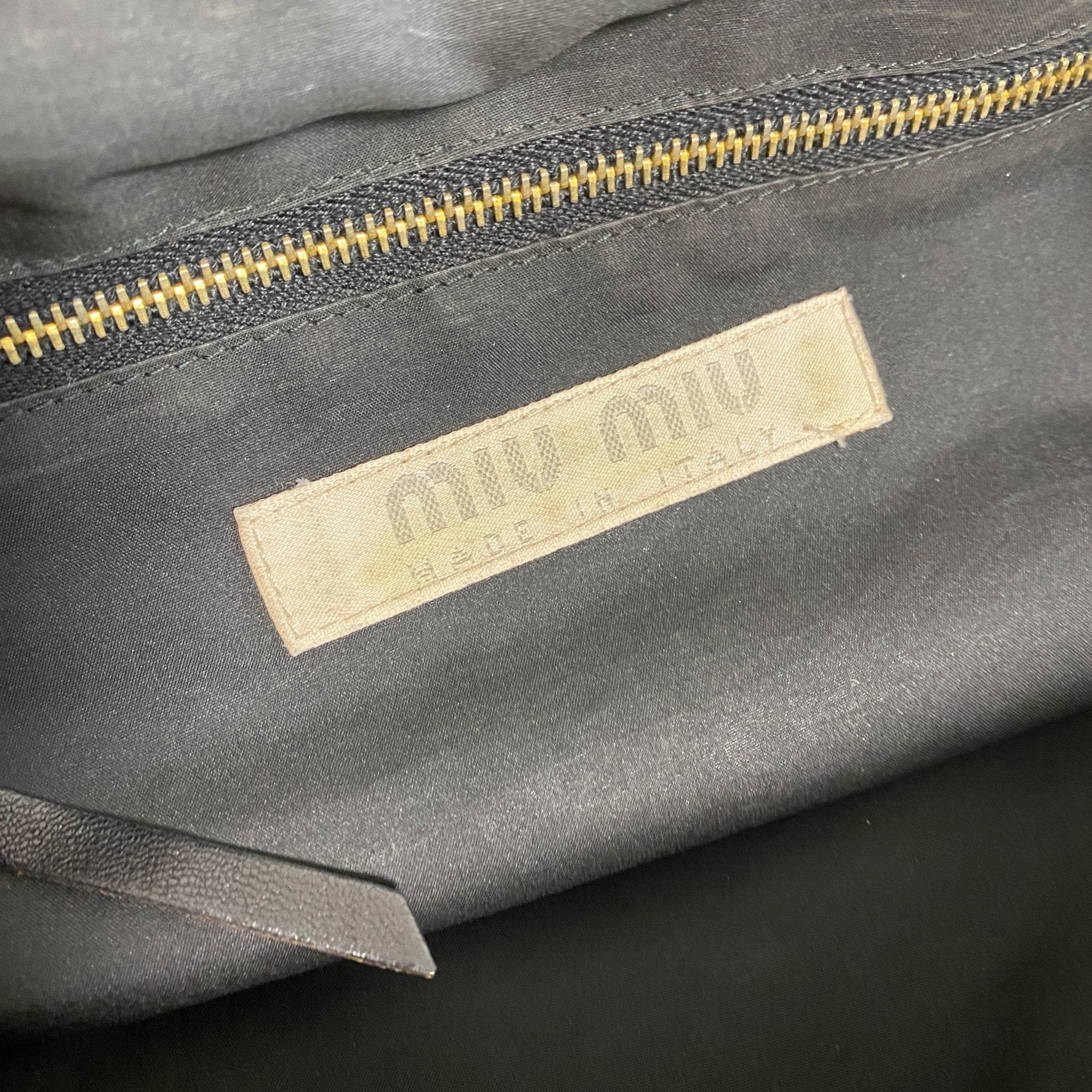 MIU MIU Archive Black Nappa Leather Shoulder Bag, in , Sold by HIVE PRELOVED - Shoulder Bags, ,