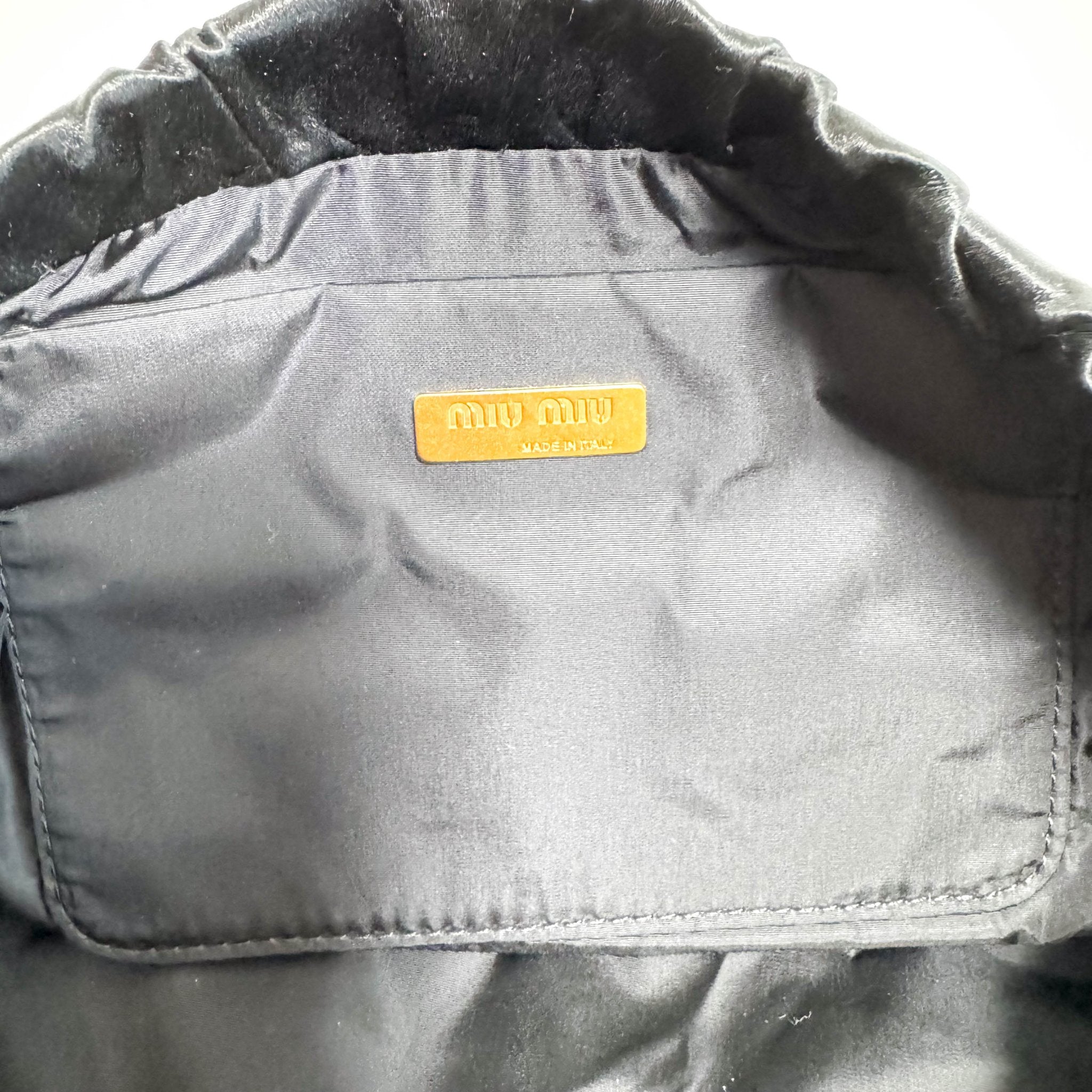 MIU MIU Archive Black Satin Clutch Bag, in , Sold by HIVE PRELOVED - Clutch bags, ,