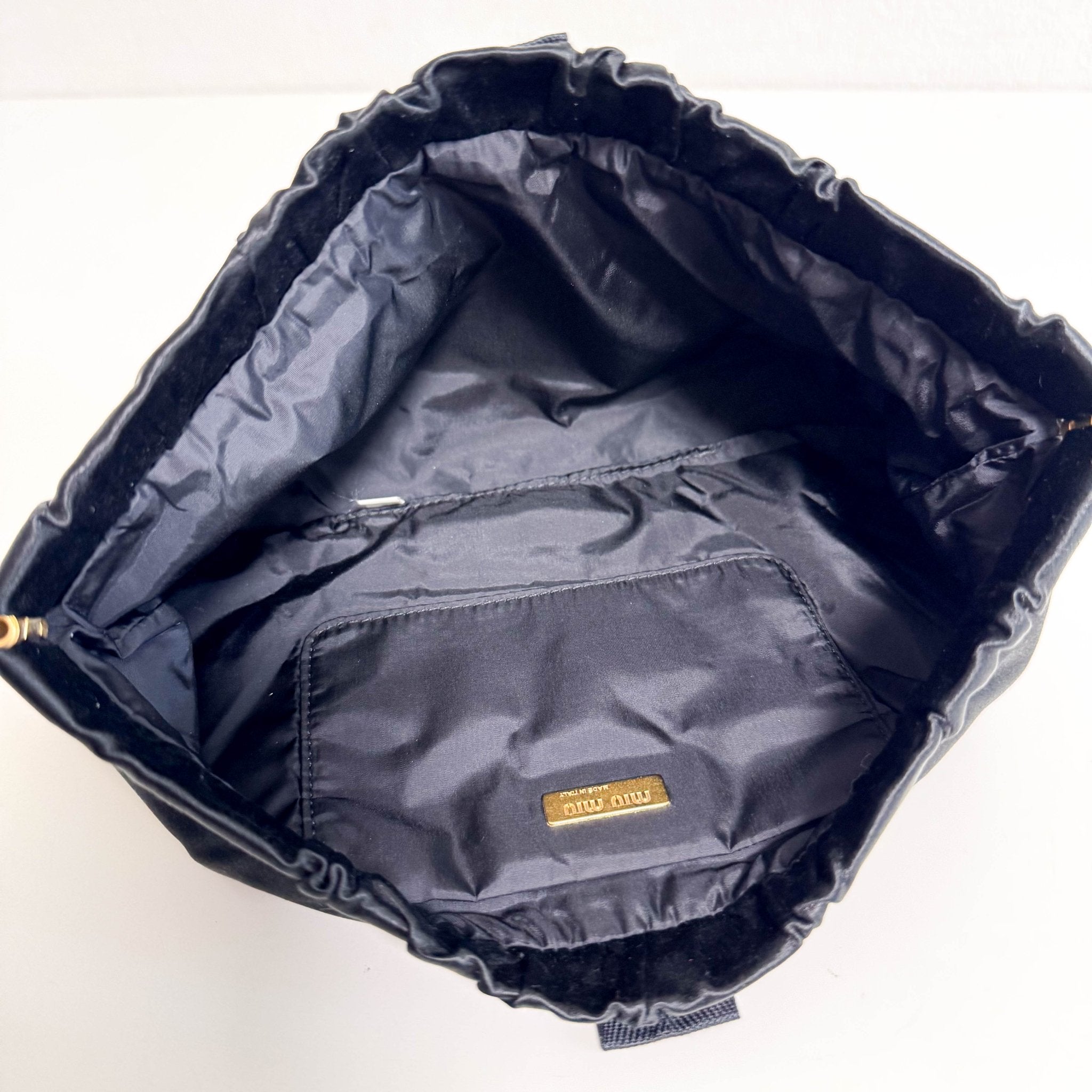 MIU MIU Archive Black Satin Clutch Bag, in , Sold by HIVE PRELOVED - Clutch bags, ,