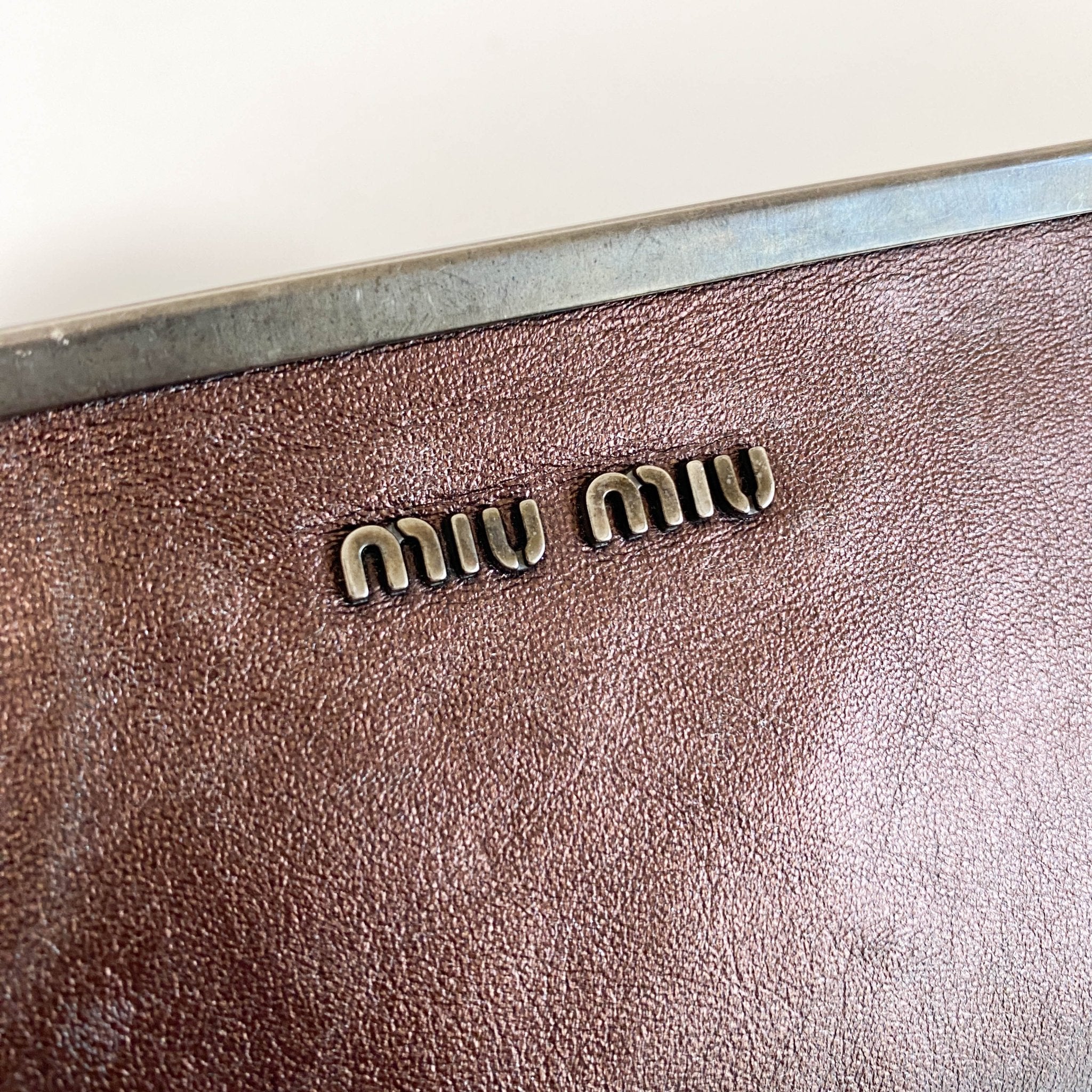 MIU MIU Archive Brown Leather Chain Shoulder Bag, in , Sold by HIVE PRELOVED - Shoulder Bags, ,