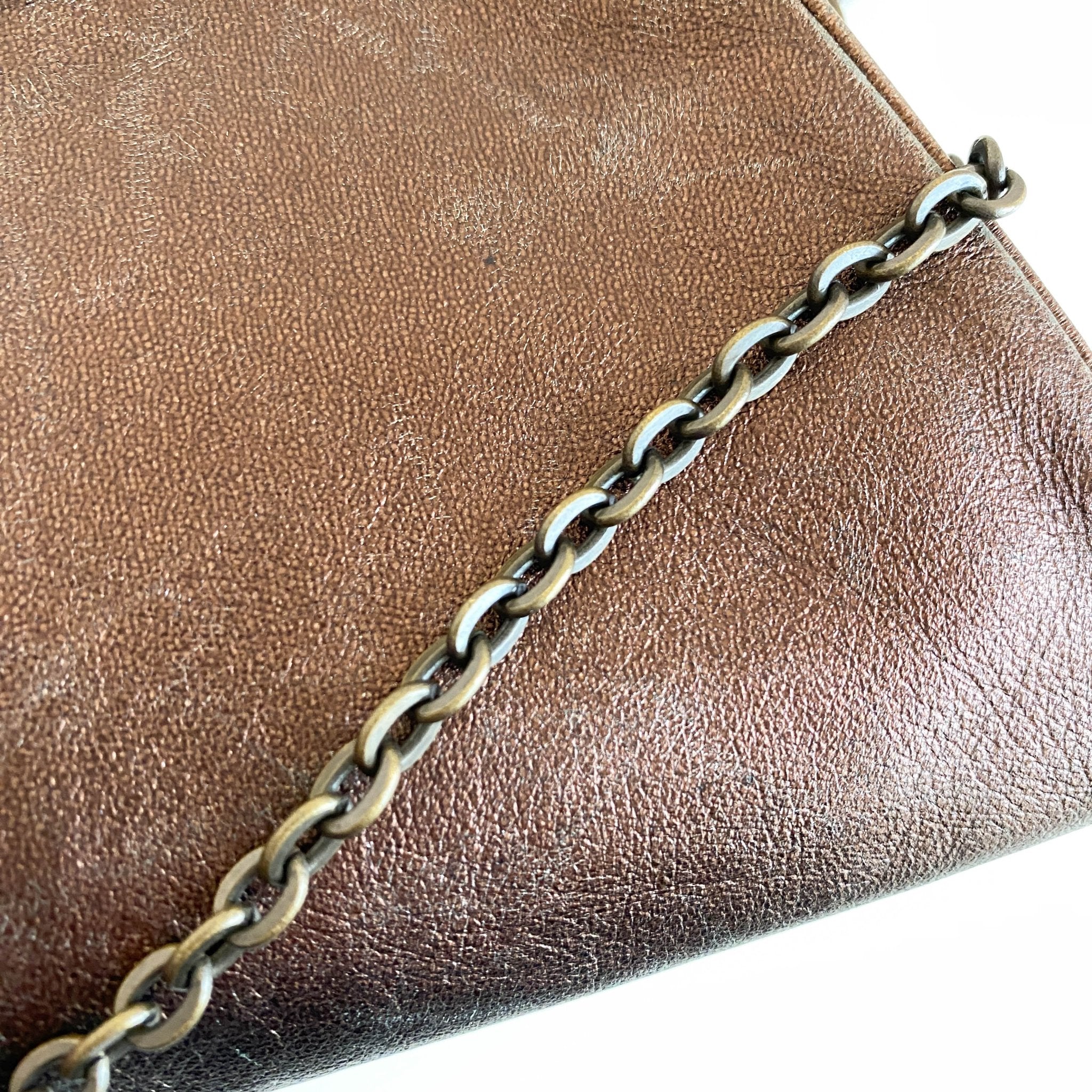 MIU MIU Archive Brown Leather Chain Shoulder Bag, in , Sold by HIVE PRELOVED - Shoulder Bags, ,