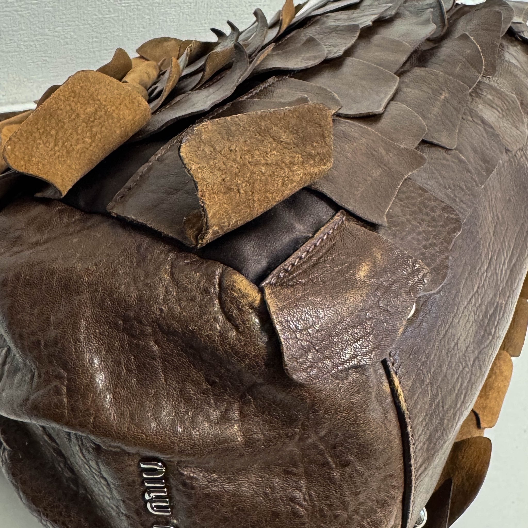 MIU MIU Archive Brown Leather Fringe Hand Bag, in , Sold by HIVE PRELOVED - Handle Bags, ,