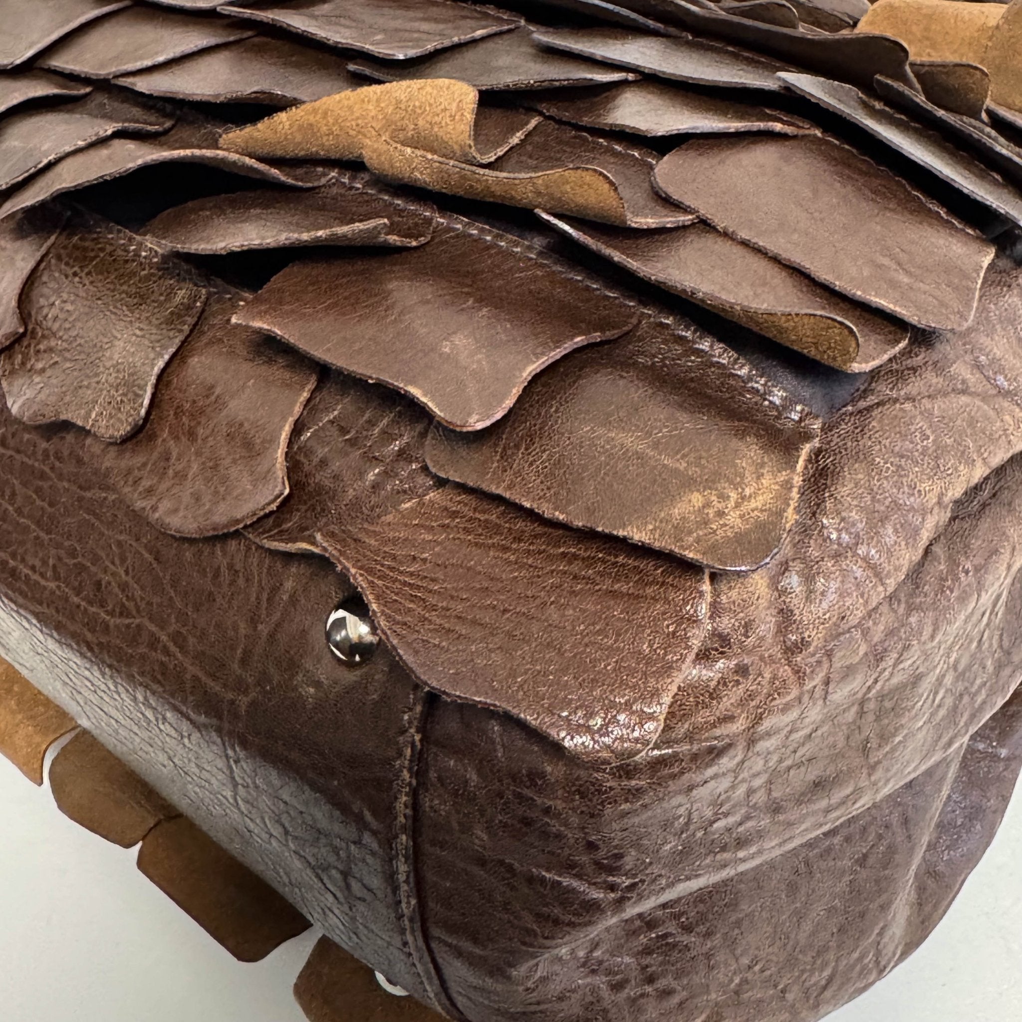 MIU MIU Archive Brown Leather Fringe Hand Bag, in , Sold by HIVE PRELOVED - Handle Bags, ,