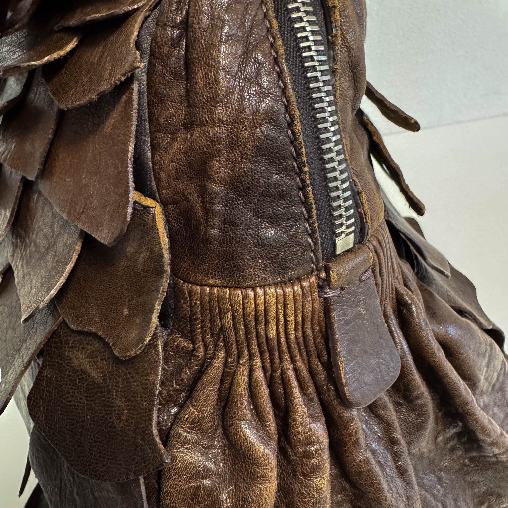 MIU MIU Archive Brown Leather Fringe Hand Bag, in , Sold by HIVE PRELOVED - Handle Bags, ,