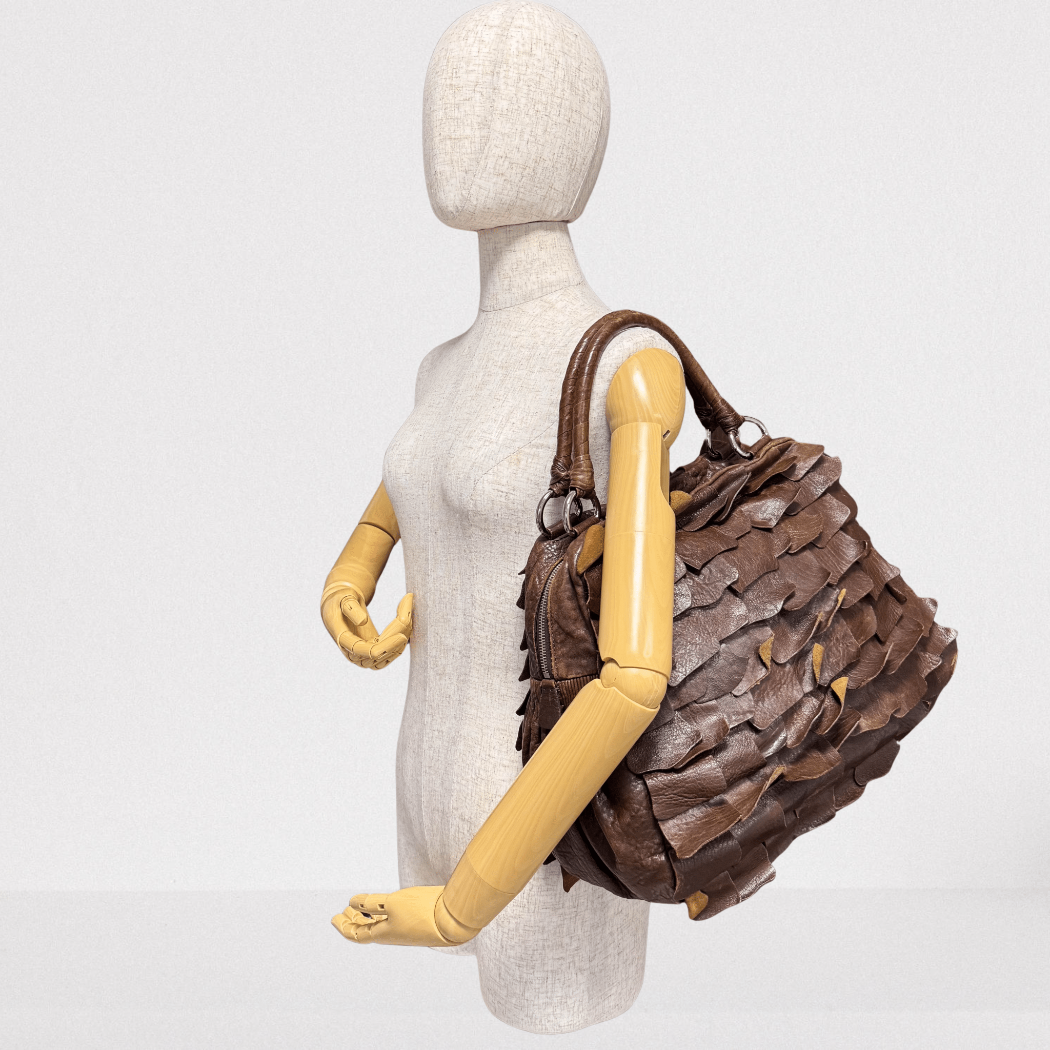 MIU MIU Archive Brown Leather Fringe Hand Bag, in , Sold by HIVE PRELOVED - Handle Bags, ,