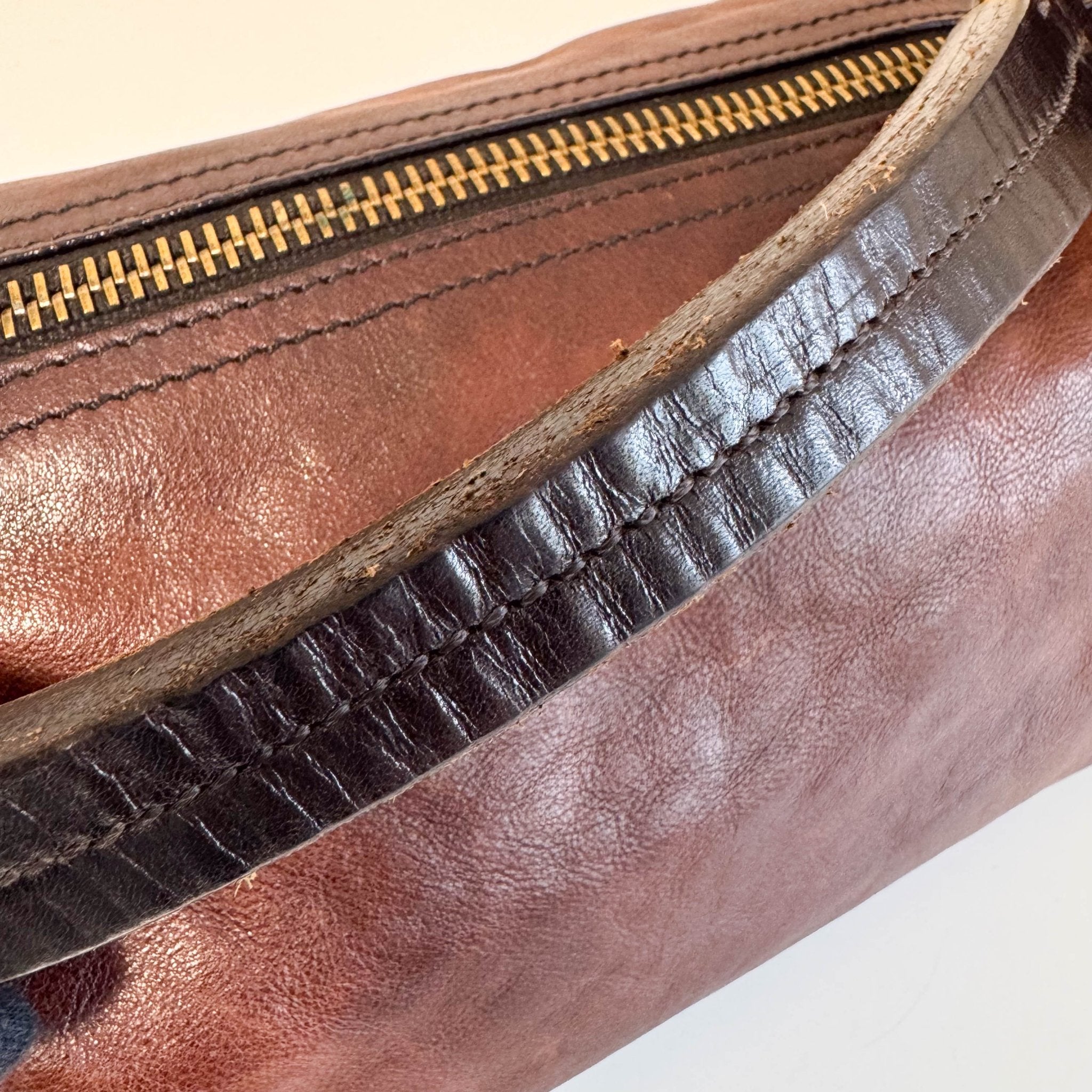 MIU MIU Archive Brown Leather with Knitted Shoulder Bag | eBay