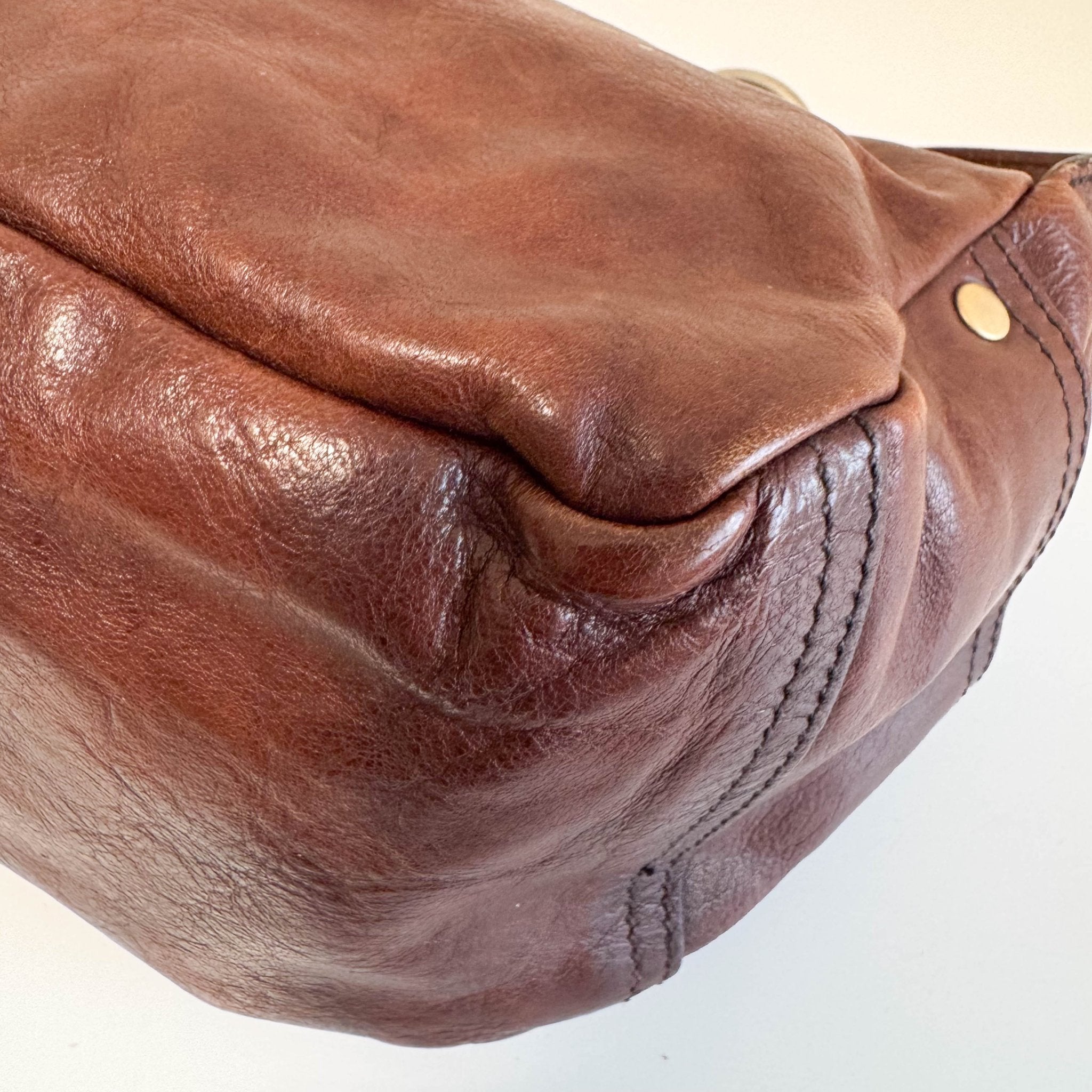 MIU MIU Archive Brown Leather Hobo Shoulder Bag, in , Sold by HIVE PRELOVED - Shoulder Bags, ,