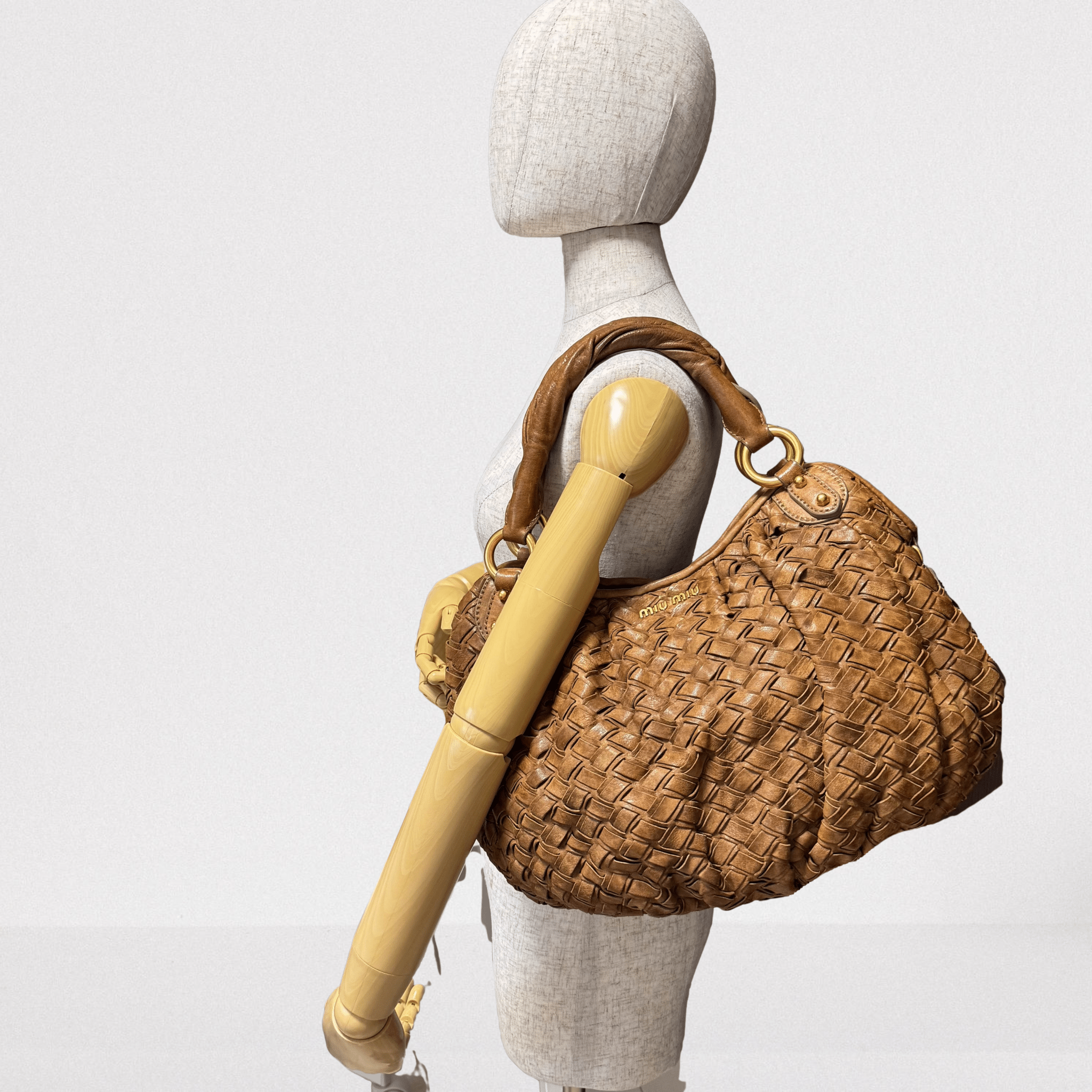 MIU MIU Archive Brown Leather Shoulder Bag, in , Sold by HIVE PRELOVED - Shoulder Bags, ,