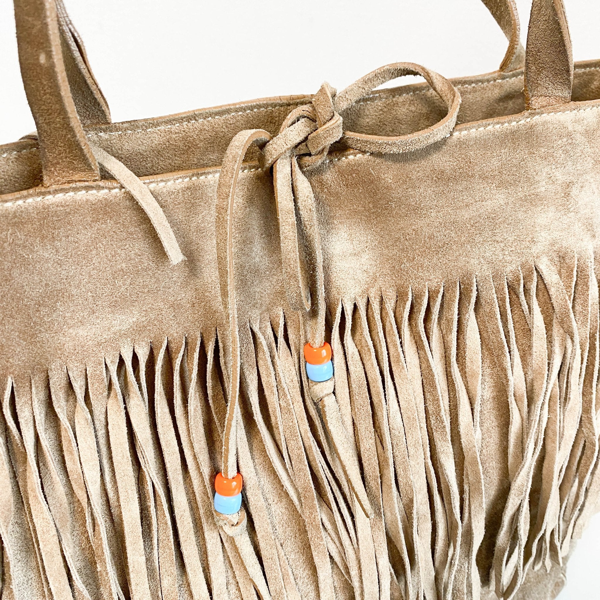 MIU MIU Archive Brown Suede Fringe Tote Bag, in , Sold by HIVE PRELOVED - Totes, ,