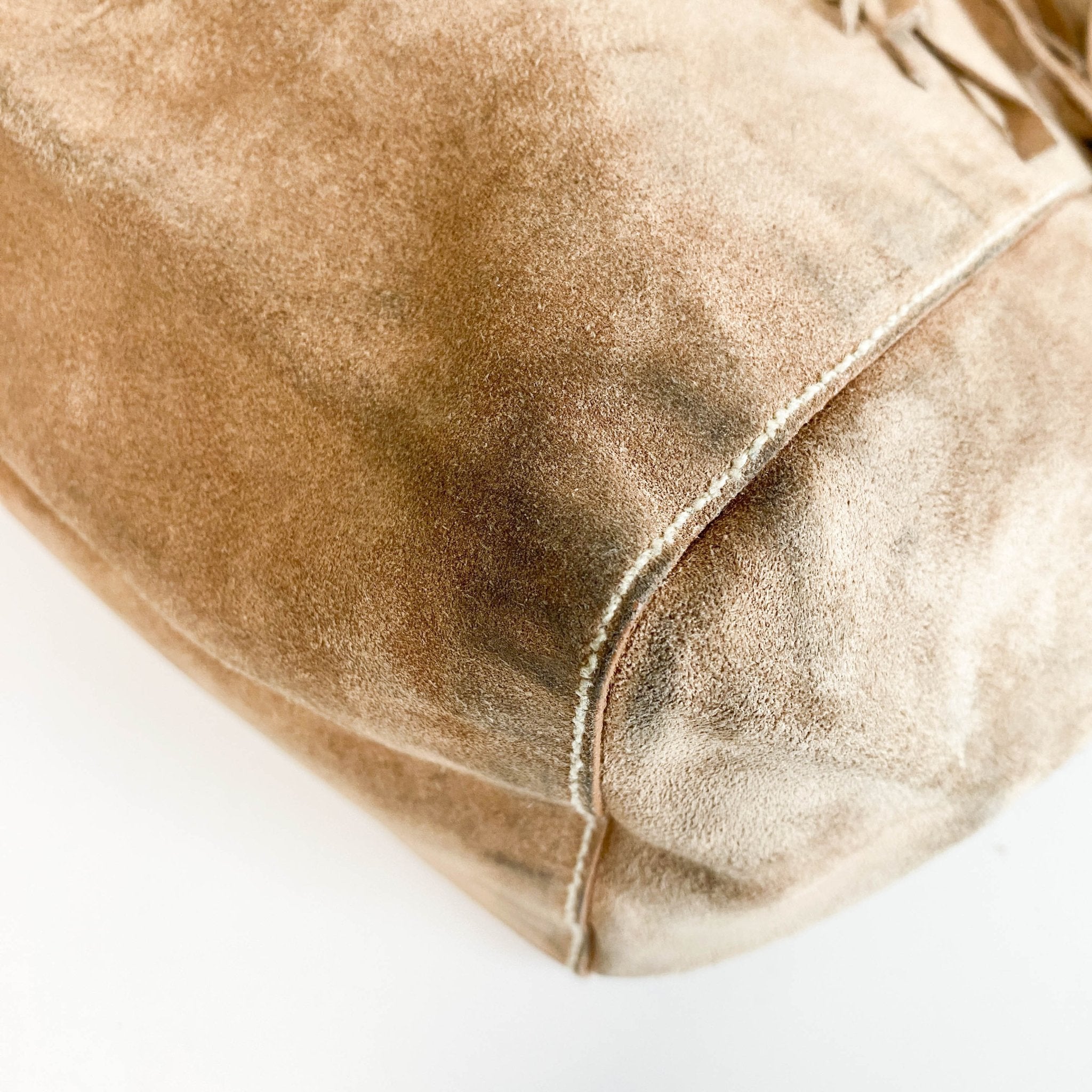 MIU MIU Archive Brown Suede Fringe Tote Bag, in , Sold by HIVE PRELOVED - Totes, ,