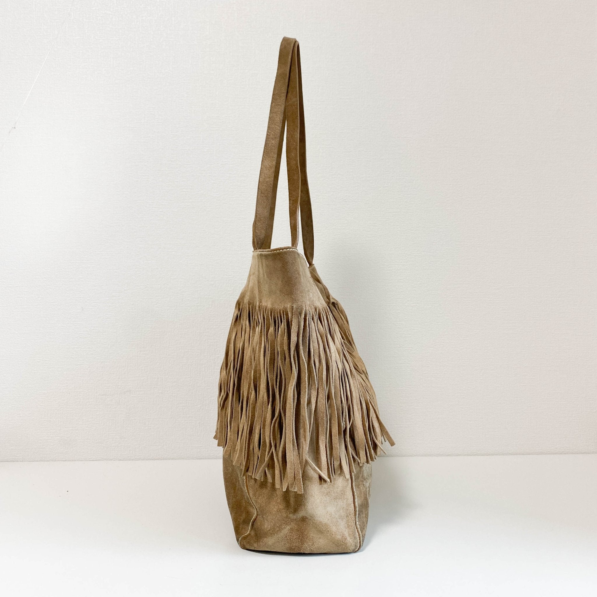MIU MIU Archive Brown Suede Fringe Tote Bag, in , Sold by HIVE PRELOVED - Totes, ,