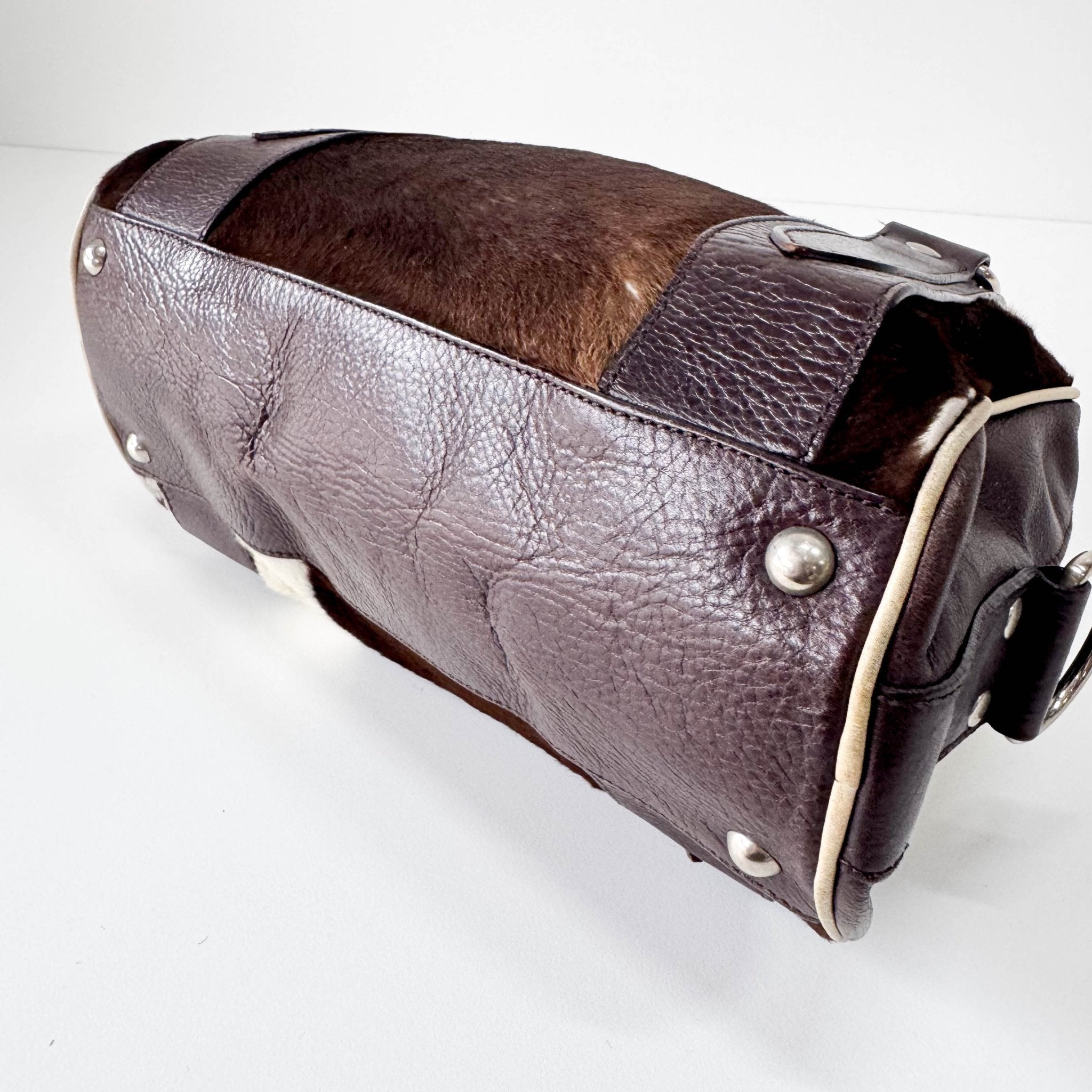 miu miu Archive Cow Print Pony Hair Shoulder Bag, in , Sold by HIVE PRELOVED - Shoulder Bags, ,