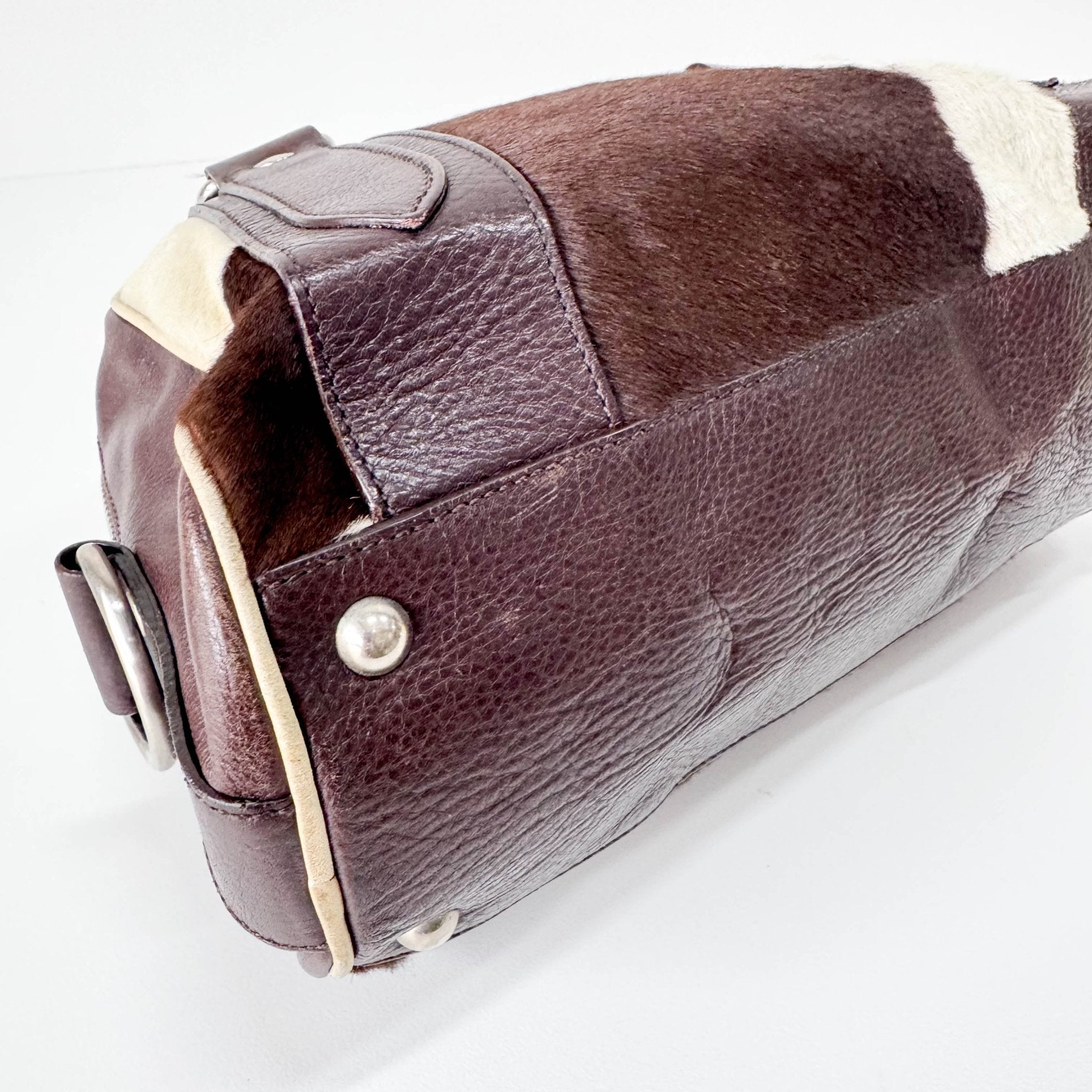 miu miu Archive Cow Print Pony Hair Shoulder Bag, in , Sold by HIVE PRELOVED - Shoulder Bags, ,