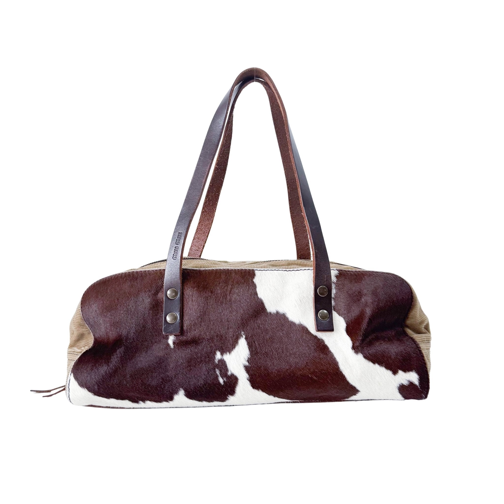MIU MIU Archive Cow Print Pony Hair Shoulder Bag, in , Sold by HIVE PRELOVED - Shoulder Bags, ,