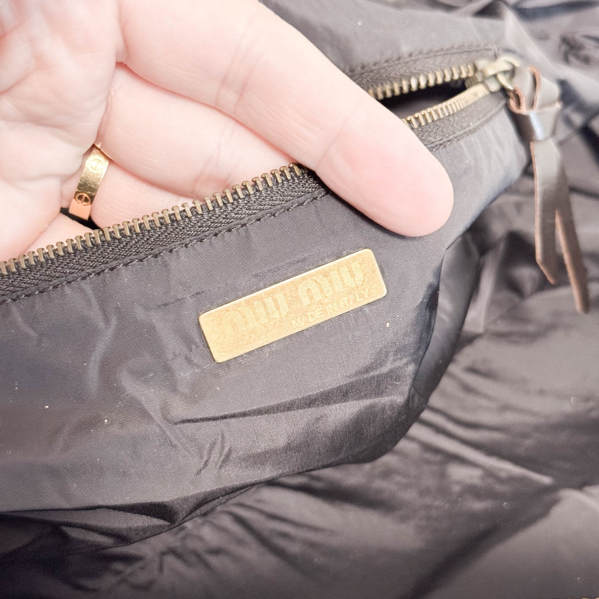 MIU MIU Archive Denim and Pony Hair Shoulder Bag, in , Sold by HIVE PRELOVED - Shoulder Bags, ,