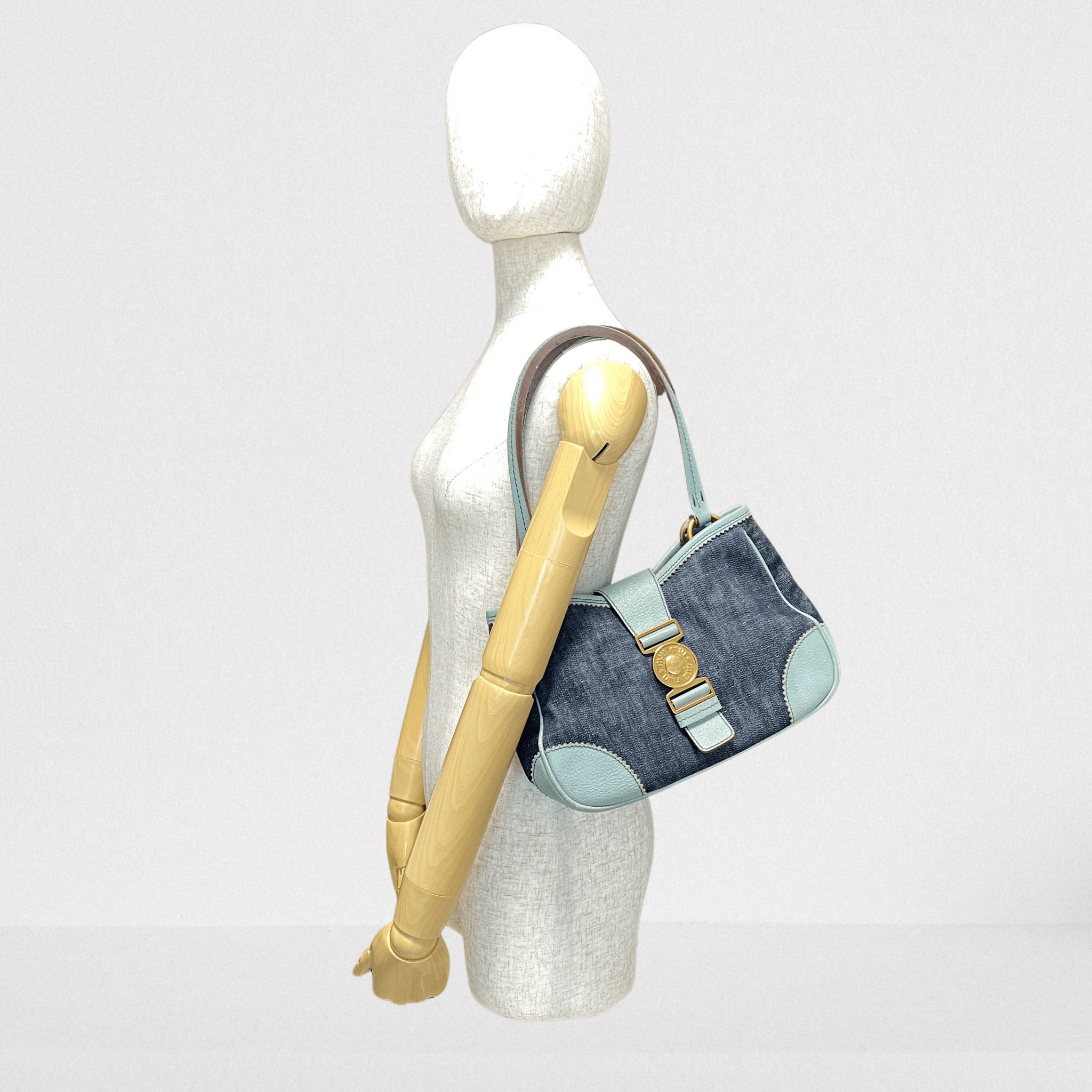 MIU MIU Archive Denim Shoulder Bag, in , Sold by HIVE PRELOVED - Shoulder Bags, ,