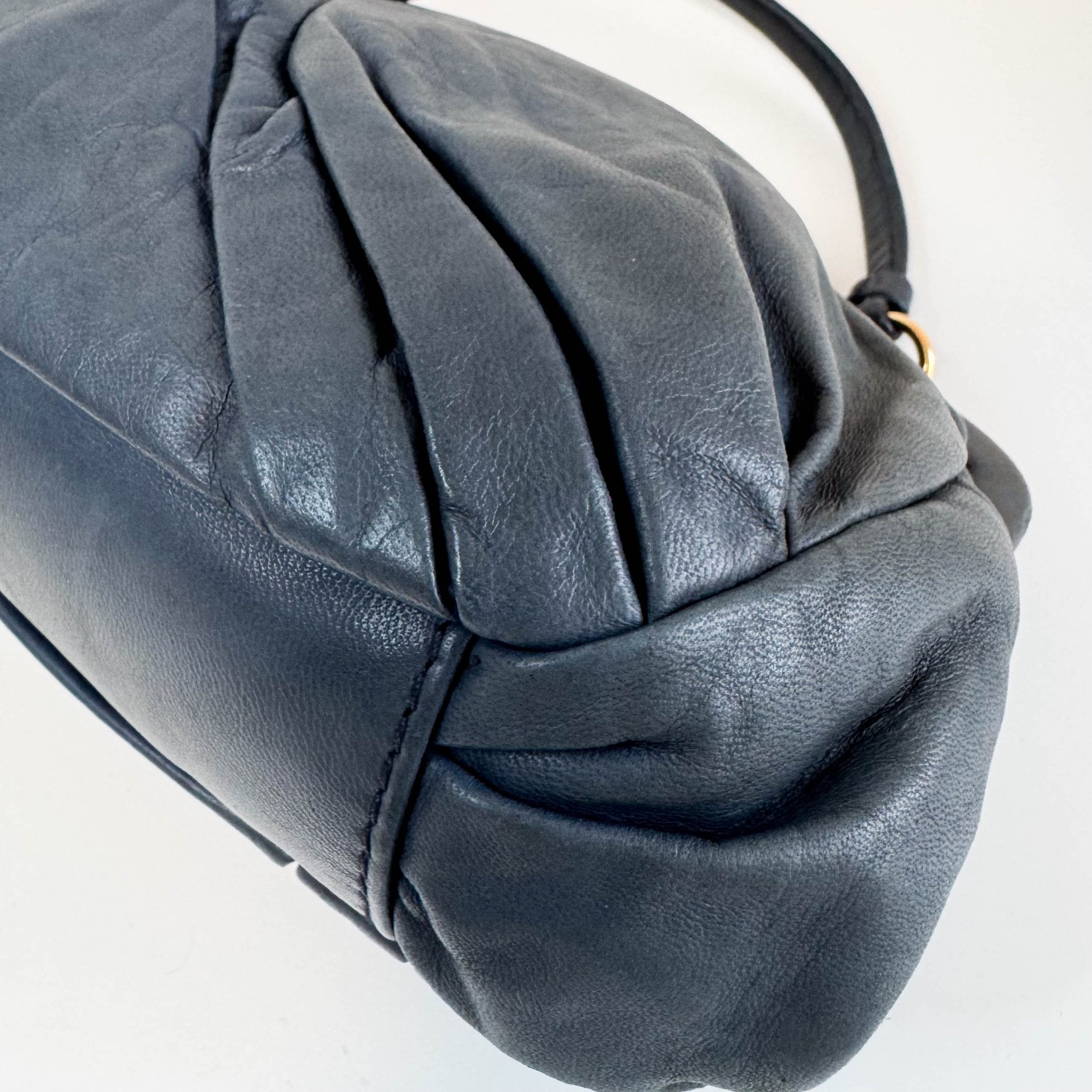MIU MIU Archive Navy Leather Hobo Shoulder Bag, in , Sold by HIVE PRELOVED - Handle Bags, ,