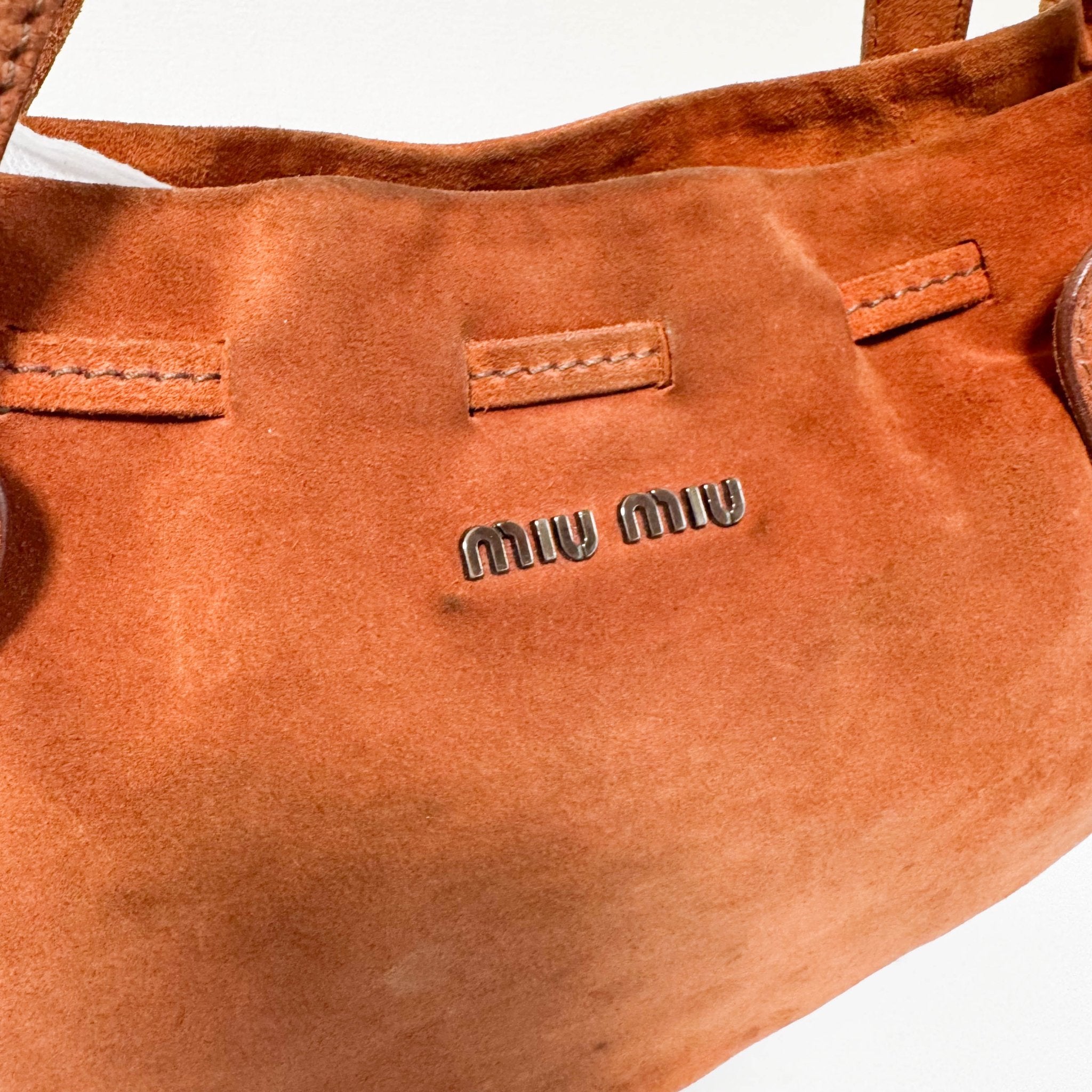 MIU MIU Archive Orange Suede Shoulder Bag, in , Sold by HIVE PRELOVED - Shoulder Bags, ,