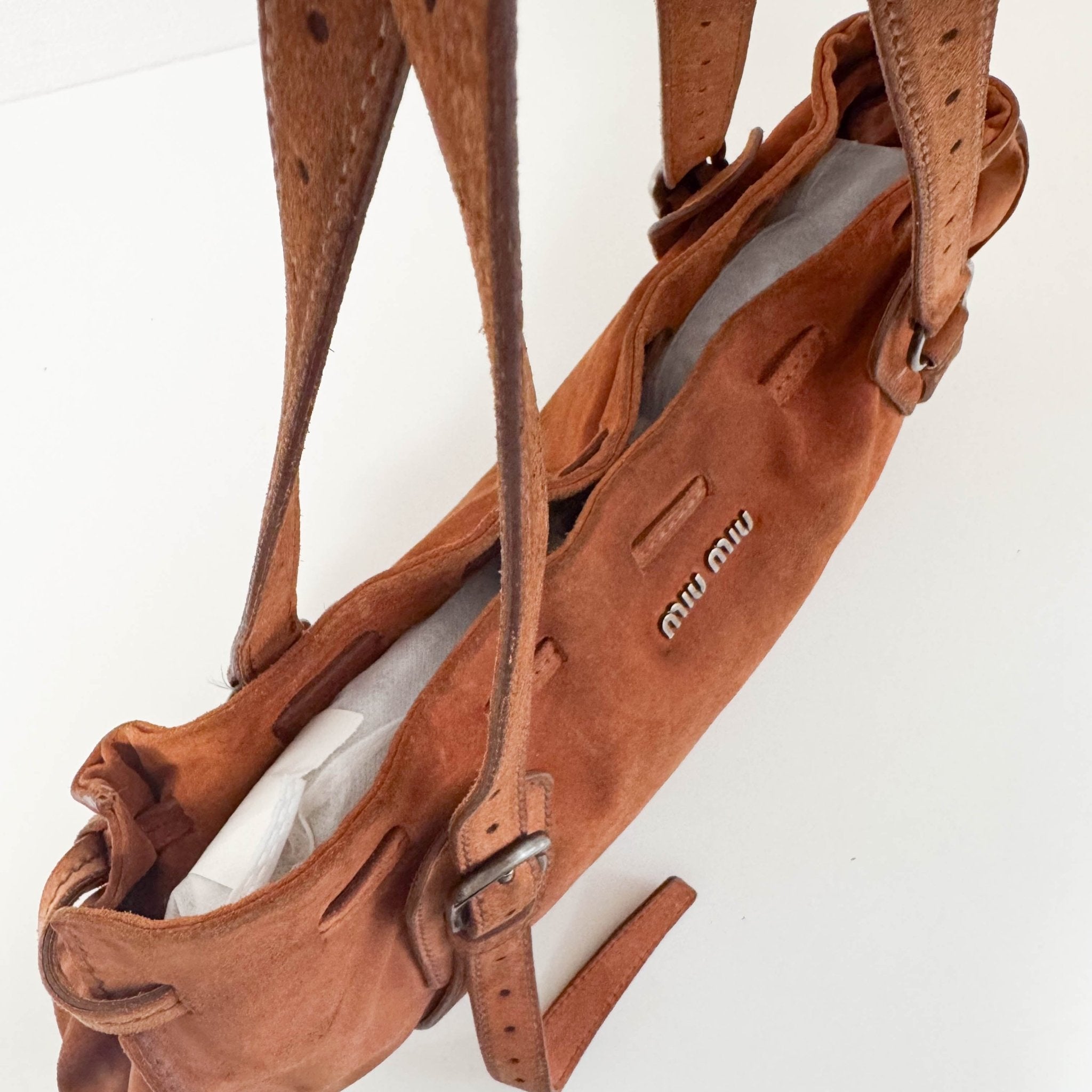 MIU MIU Archive Orange Suede Shoulder Bag, in , Sold by HIVE PRELOVED - Shoulder Bags, ,