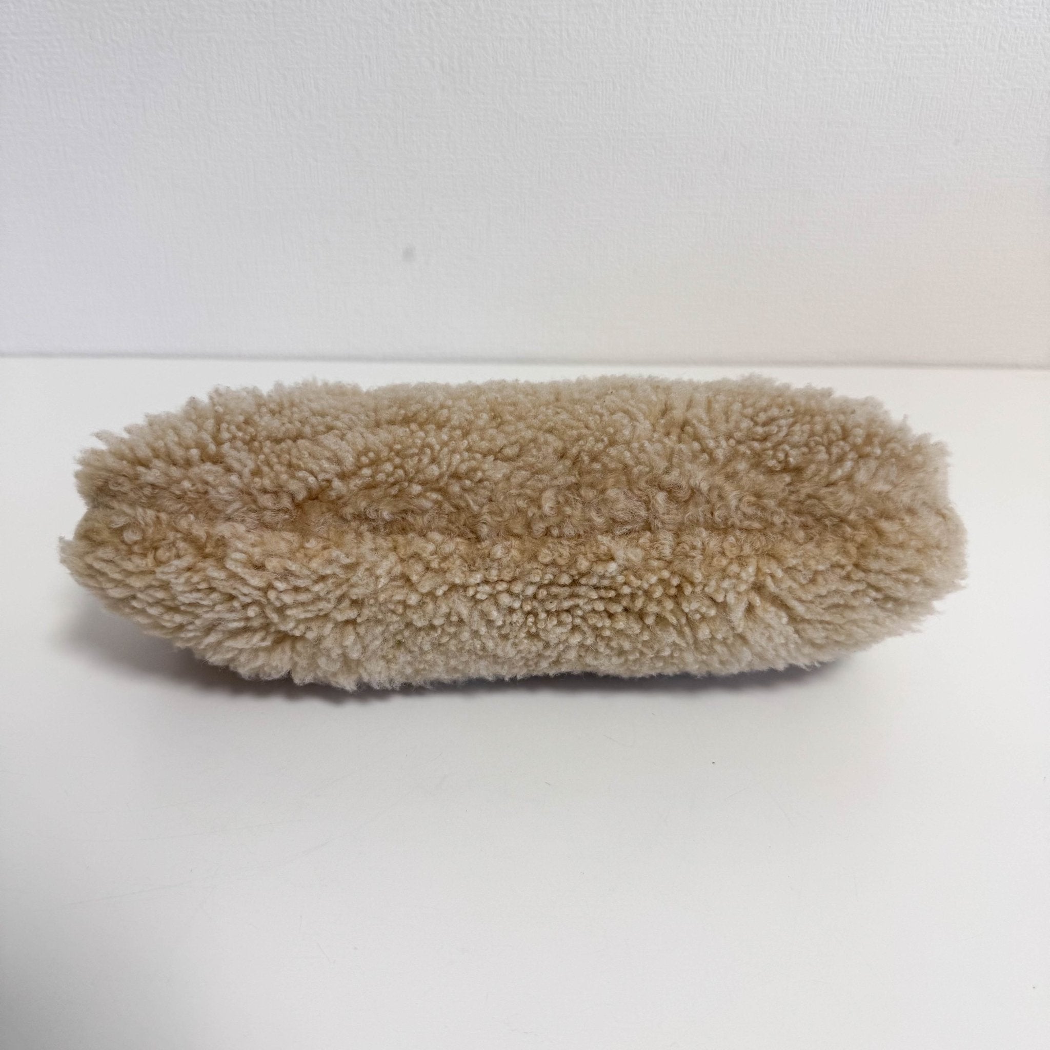 MIU MIU Beige Sheep Fur Bijou Chain Shoulder Bag, in , Sold by HIVE PRELOVED - Shoulder Bags, ,