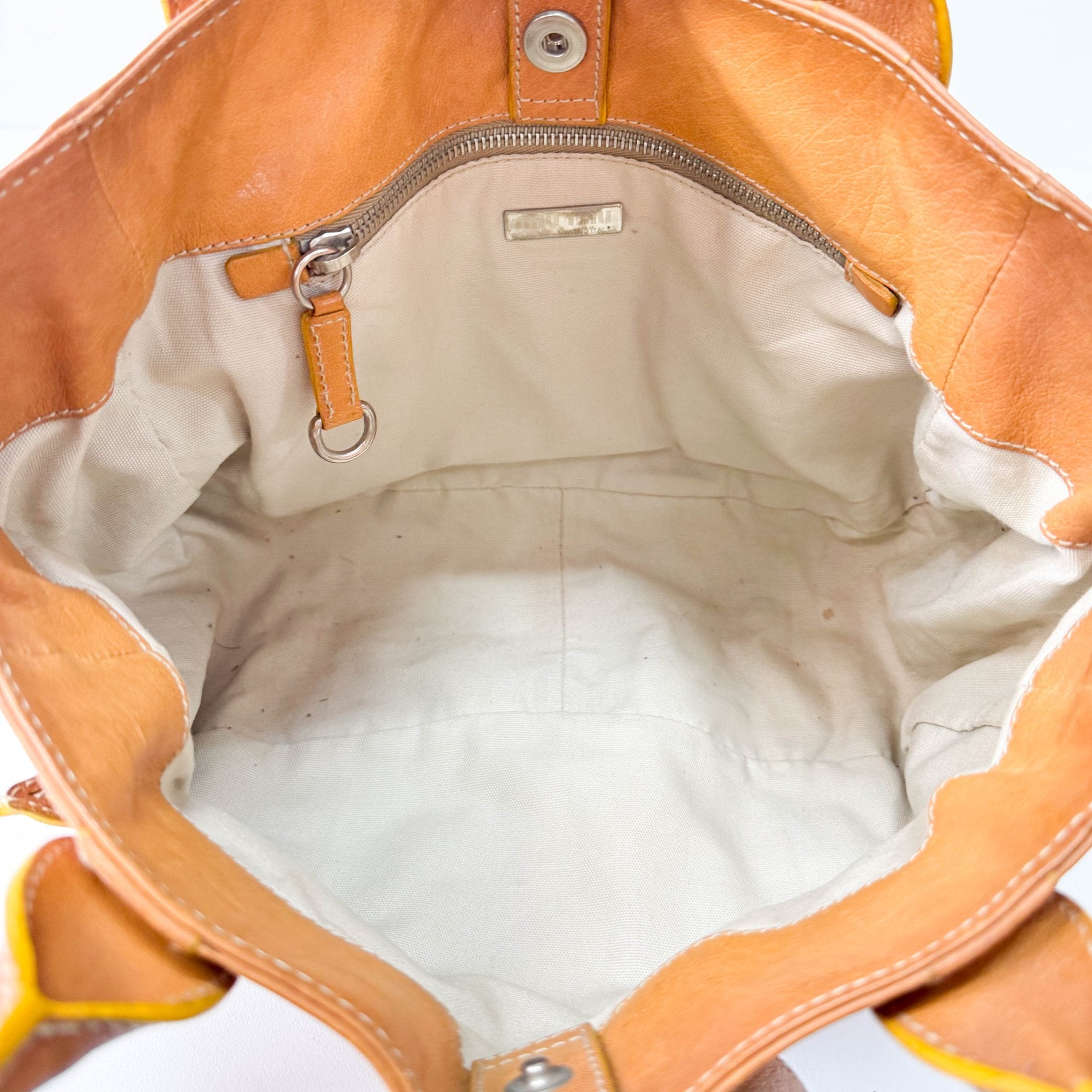 MIU MIU Belt Buckle Caramel Brown Leather Tote Shoulder Bag, in , Sold by HIVE PRELOVED - Shoulder Bags, ,