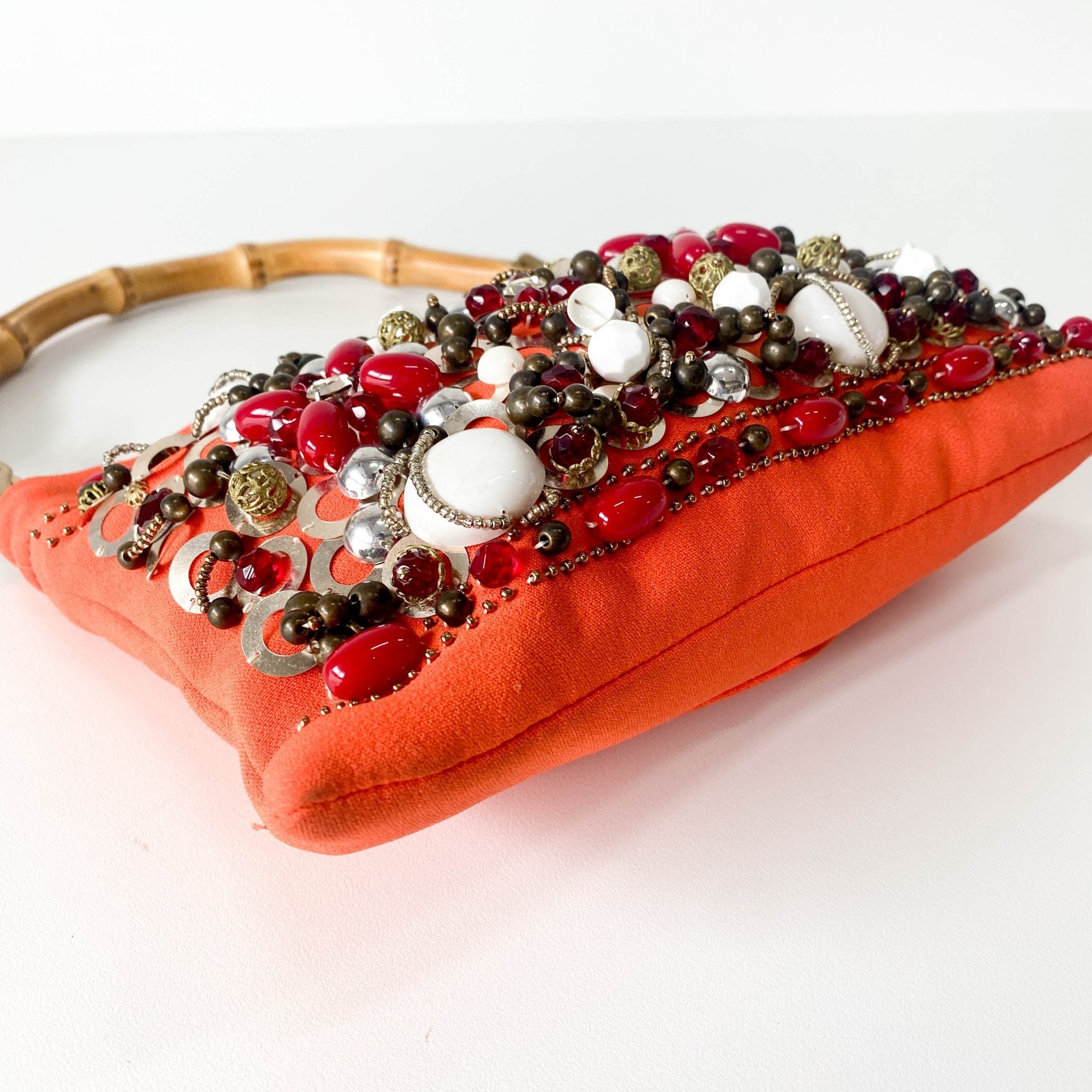 MIU MIU Bijoux & Bamboo Handle Orange Handle Bag, in , Sold by HIVE PRELOVED - Handle Bags, ,