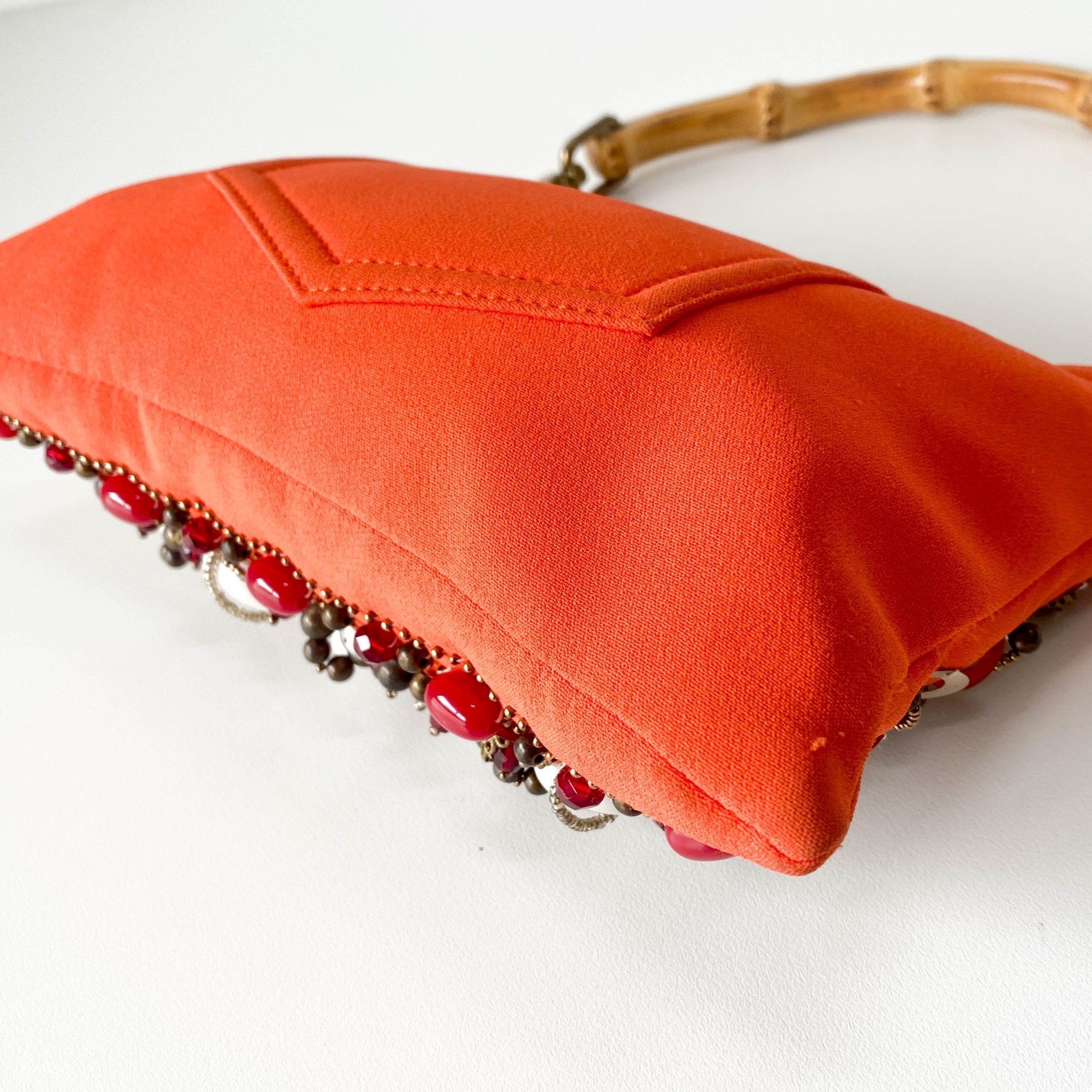 MIU MIU Bijoux & Bamboo Handle Orange Handle Bag, in , Sold by HIVE PRELOVED - Handle Bags, ,