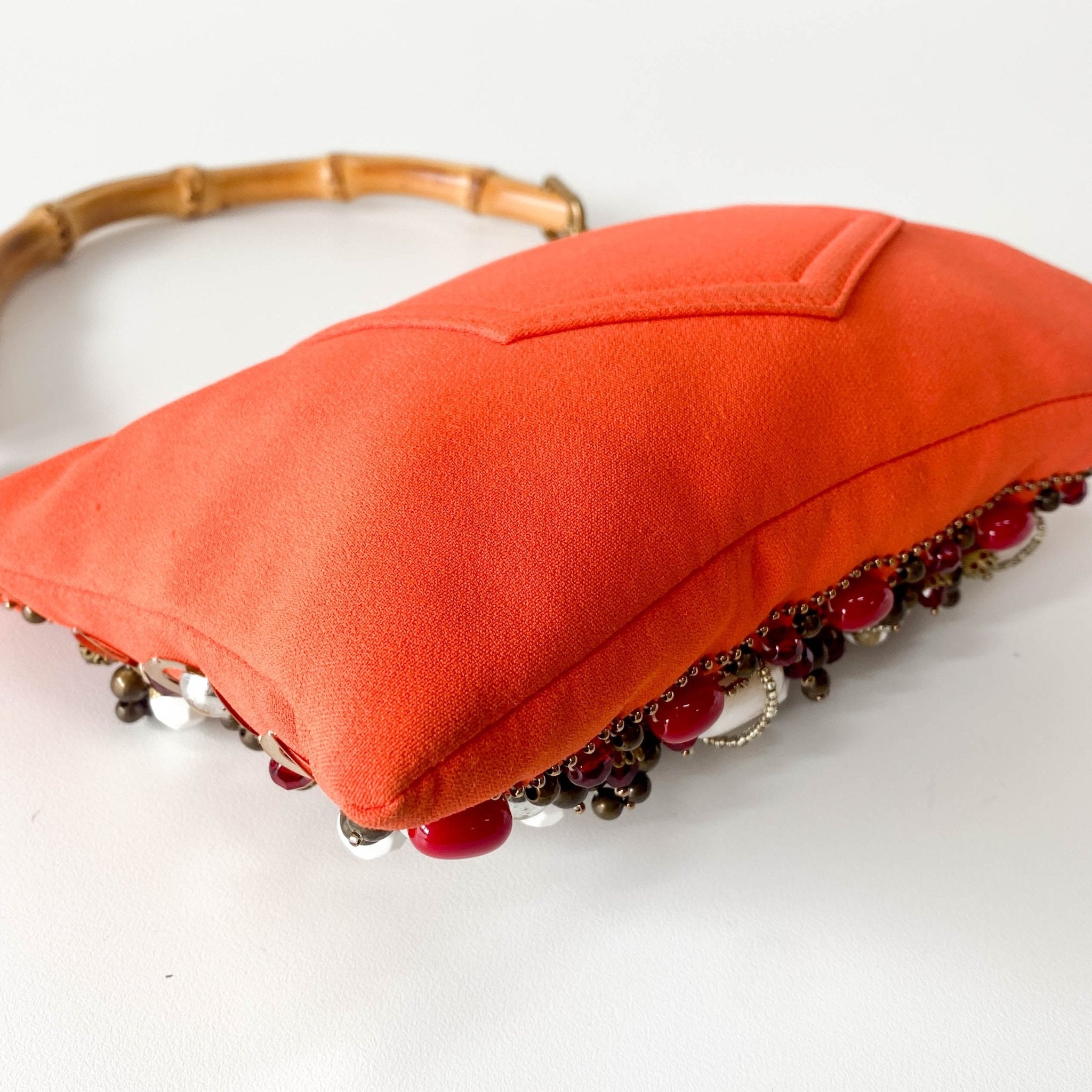 MIU MIU Bijoux & Bamboo Handle Orange Handle Bag, in , Sold by HIVE PRELOVED - Handle Bags, ,