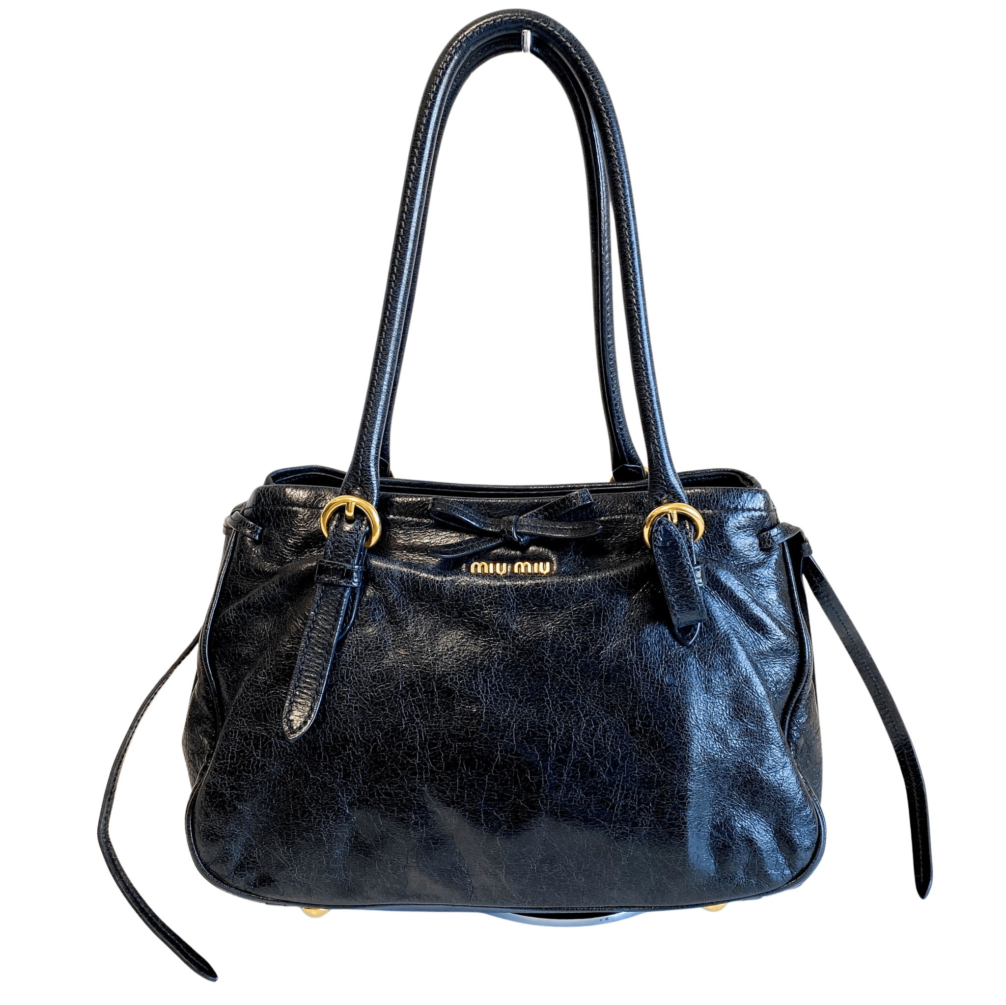MIU MIU Black Leather Shoulder Bag, in , Sold by HIVE PRELOVED - Shoulder Bags, ,